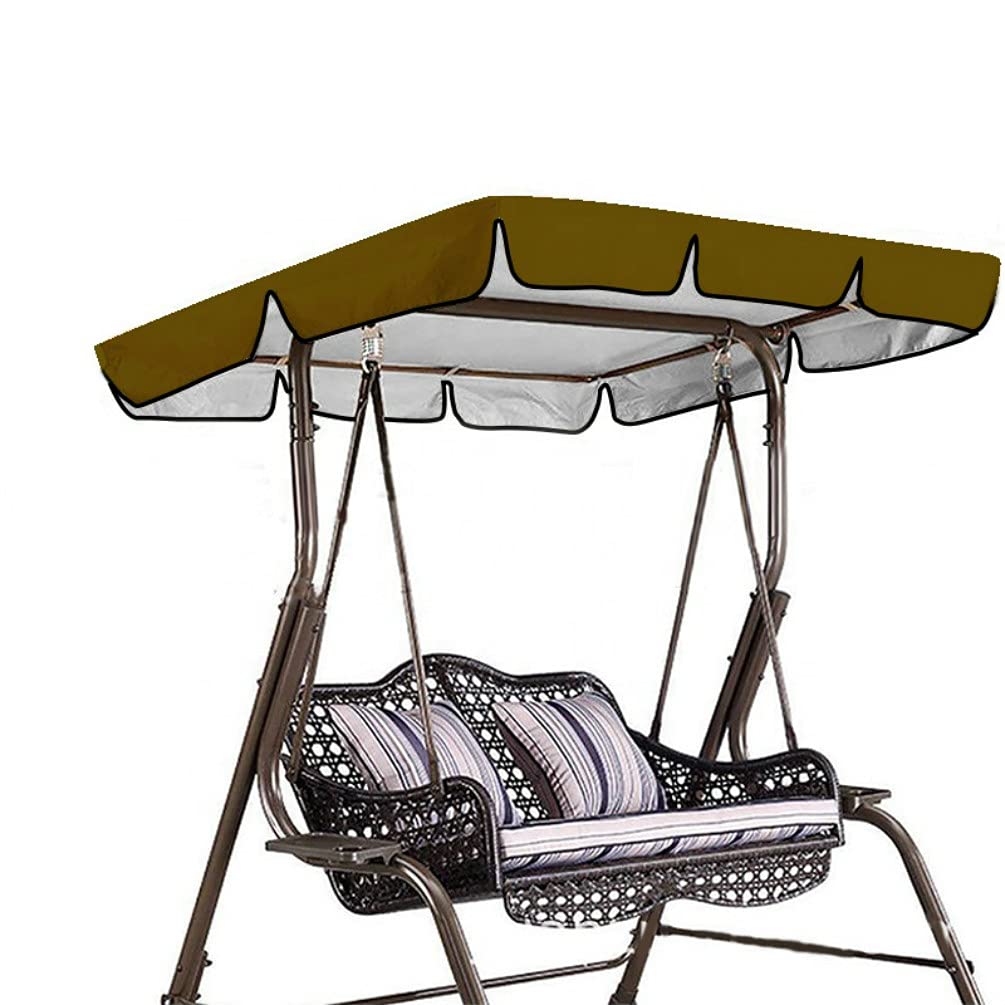 Waterproof Patio Swing Canopy Replacement Cover - Heavy Duty Dust Protection for Outdoor Porch Swing Seats | Perfect for Backyard, Garden & Deck Furniture Protection