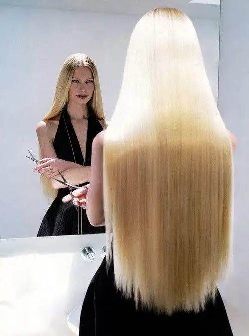 Extra Long Straight 5 Clip-in One Piece Synthetic Hair Extensions - Perfect for Daily Styling, Parties & Special Occasions