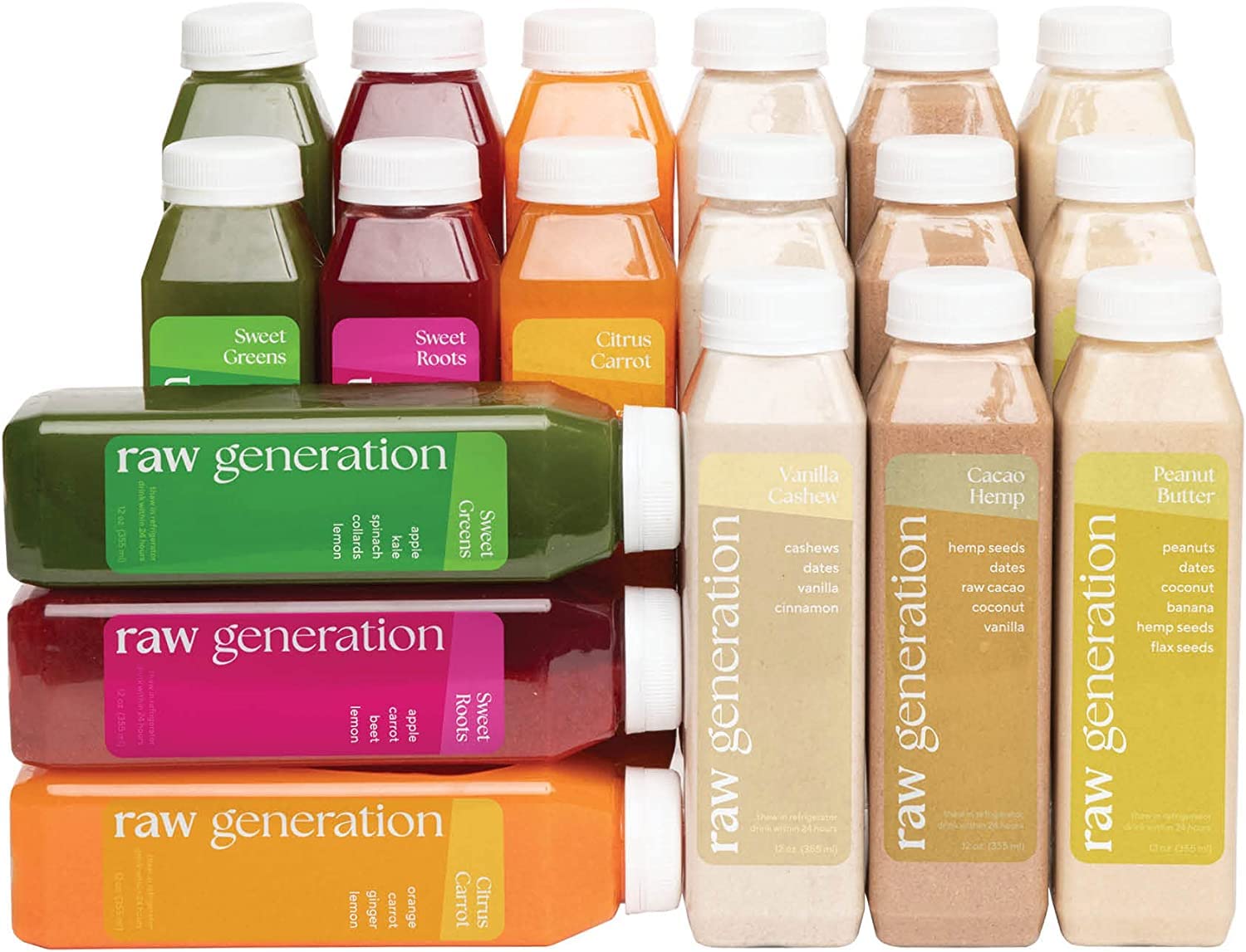 Raw Generation® 7-Day High Protein Juice Cleanse – Dairy & Soy-Free Protein Smoothies for Fast Results & Workout Energy | Boost Health & Fitness Routine