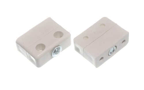 White KD Furniture Connector Jointing Blocks - Pack of 100 | Knockdown Fittings for DIY Furniture Assembly | Perfect for Bookshelves, Cabinets & Flat-Pack Furniture