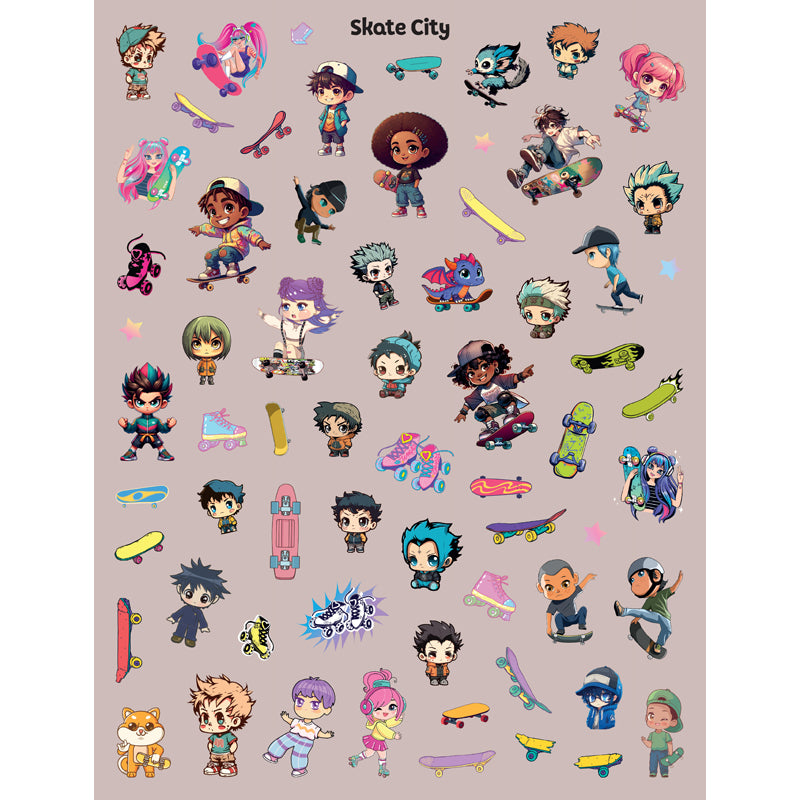 Cute Chibi Stickers for Parties, Events & DIY Crafts - Kawaii Anime Decals for Scrapbooking, Laptops & Water Bottles