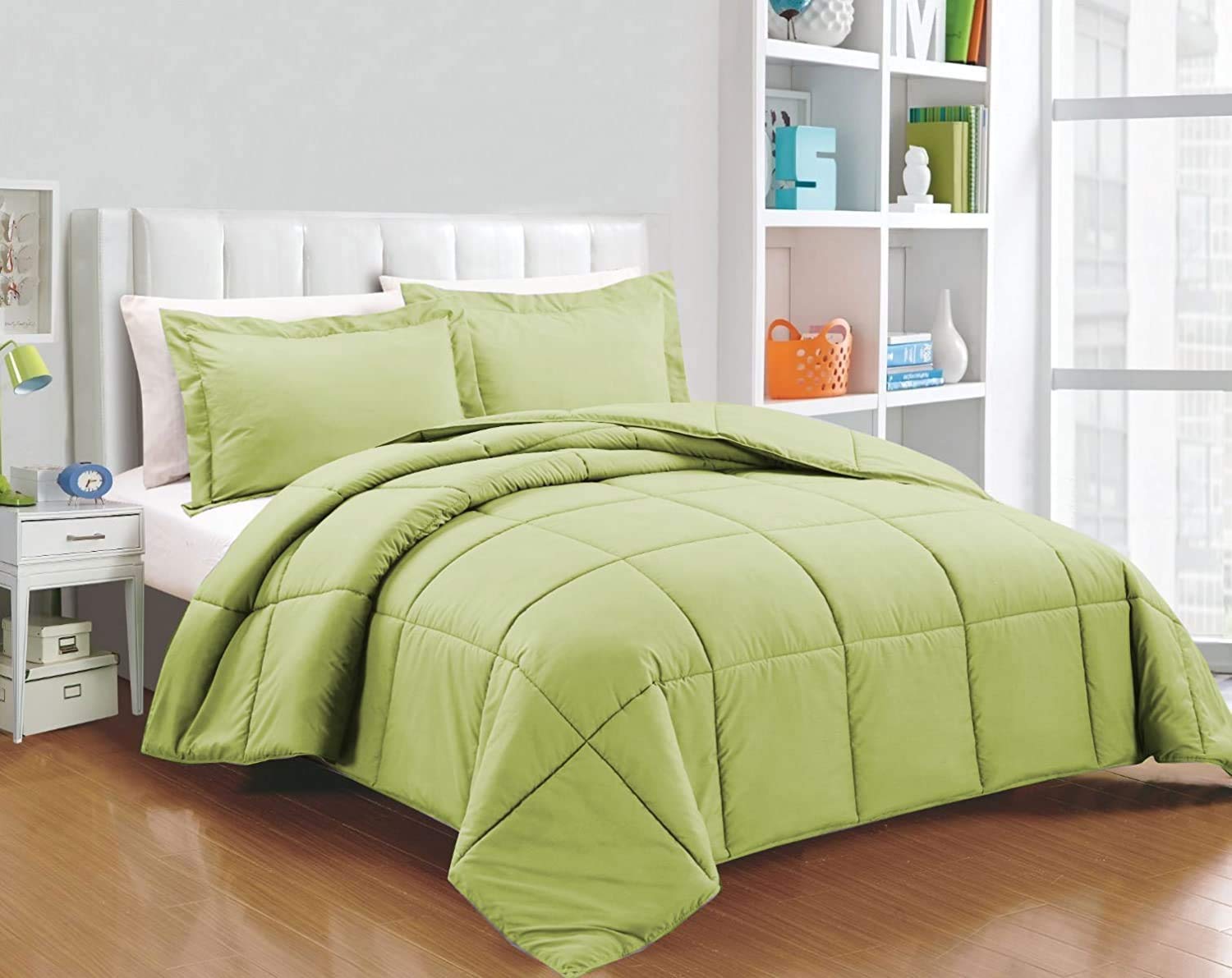 Premium 100% Egyptian Cotton 8-Piece Comforter Set - 600 Thread Count California King Size Bedding (3-Pc Comforter + 4-Pc Sheet Set + 1-Pc Bed Skirt) in Sage Green - Luxury Hotel-Style Bedroom Upgrade for Master Suites & Guest Rooms