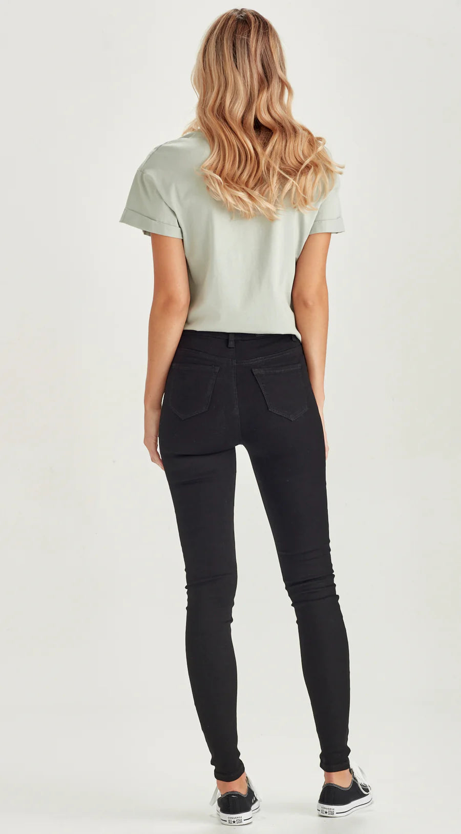 Rocker Tall Black Jeans for Women - High Waisted Skinny Denim Pants for Casual Wear & Night Out