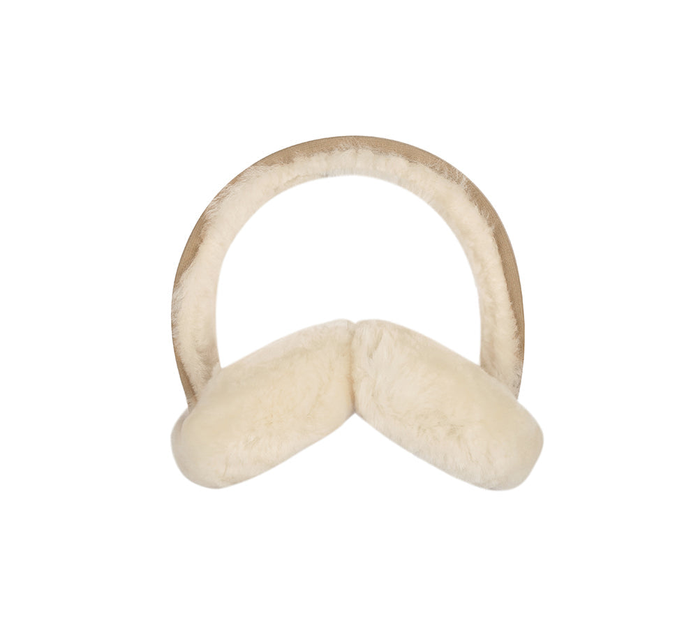 Australian Shepherd® UGG Women's Adjustable Sheepskin Wool Earmuffs - Connie Style - Perfect for Winter Outdoor Activities, Skiing, and Cold Weather Fashion Accessory