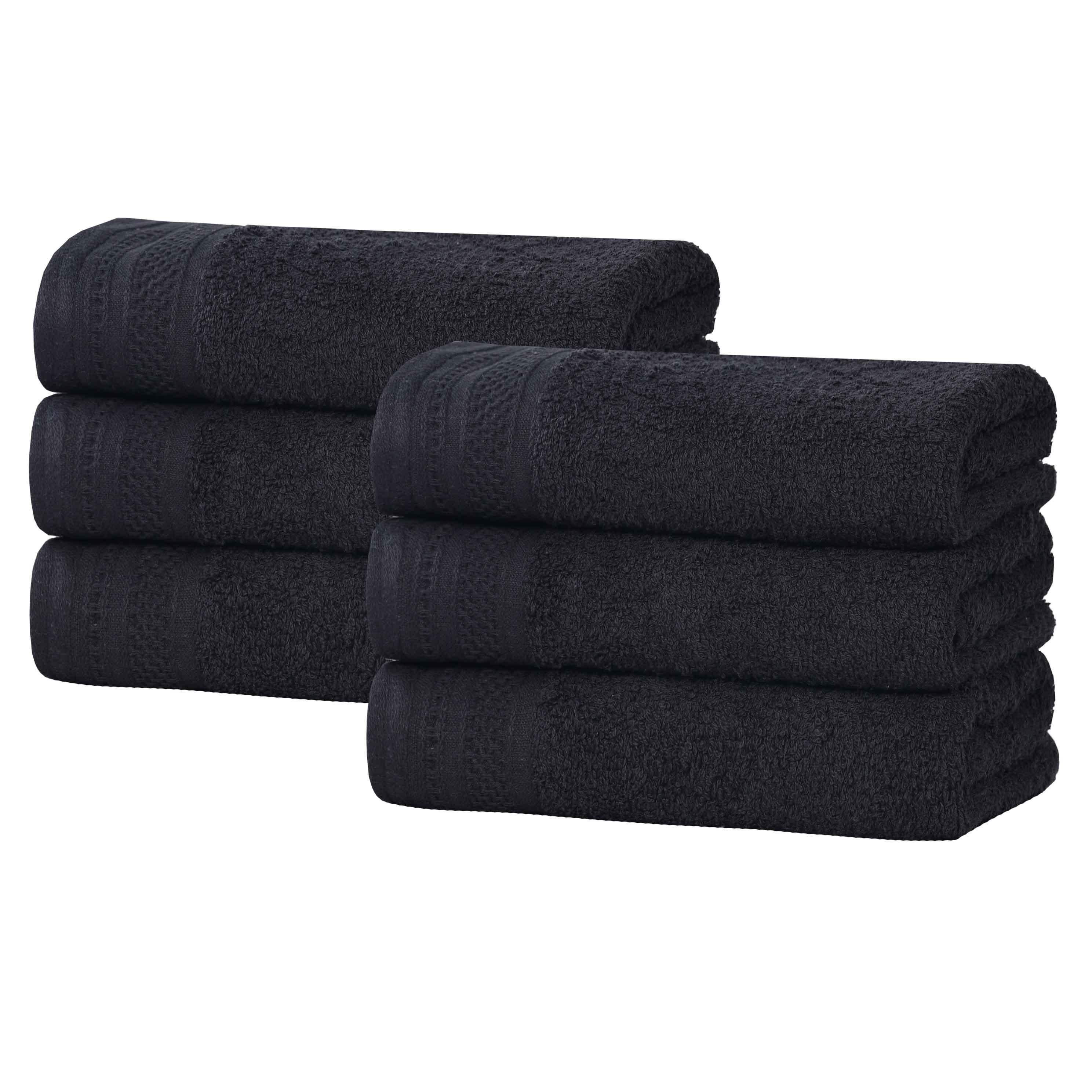 Premium Honeycomb Waffle Weave Cotton Hand Towels Set of 6 - Soft Absorbent Bath & Kitchen Towels for Guest Bathroom, Spa, Luxury Hotel Decor