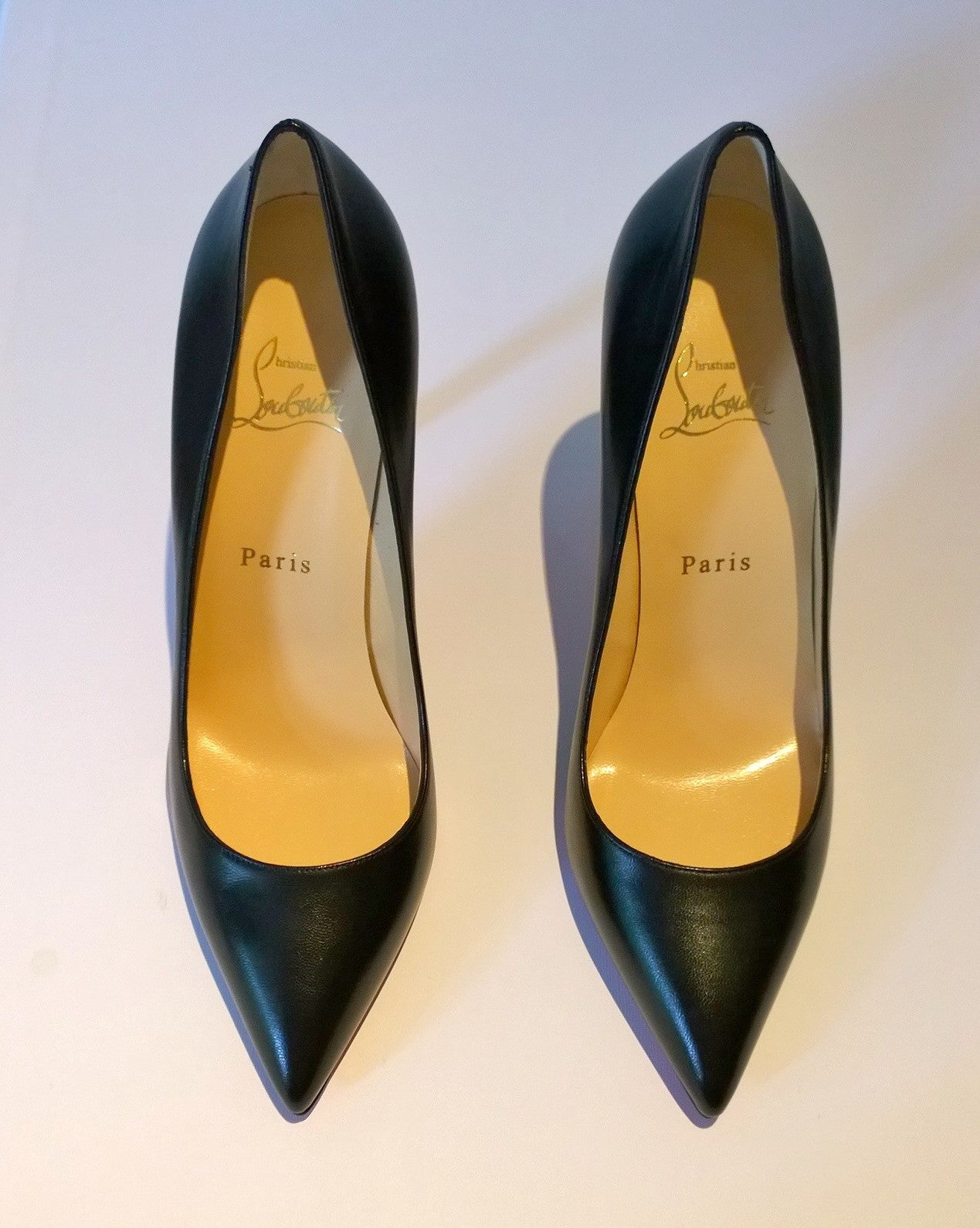 Christian Louboutin Pigalle 100 Black Leather Pumps - Women's Luxury High Heels (100mm) | Perfect for Evening Parties, Weddings & Special Occasions