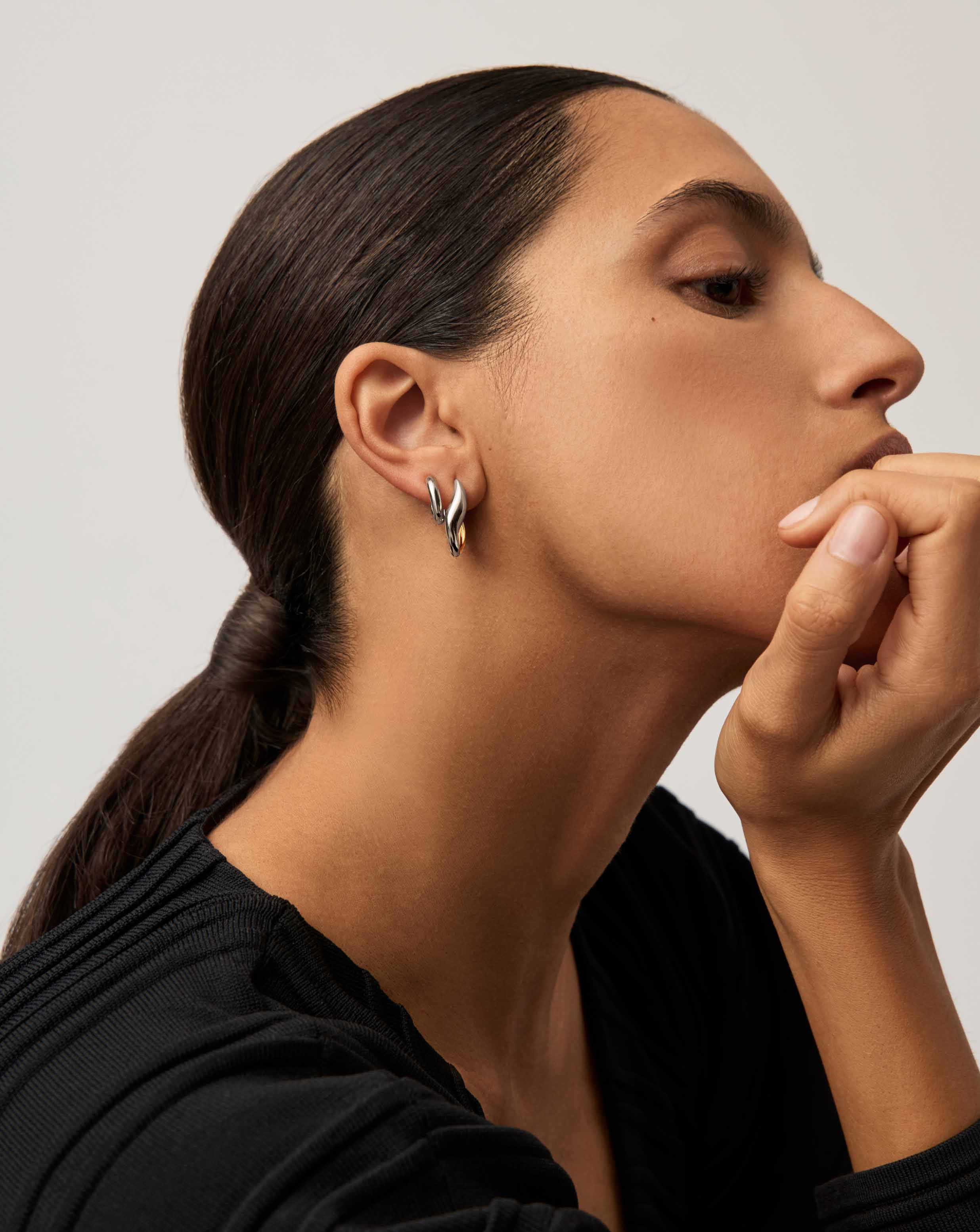 Savi Signature Hoop Earrings Set - Sterling Silver & Mixed Metal Dangle Hoops for Women | Perfect for Everyday Wear, Parties & Gift Giving