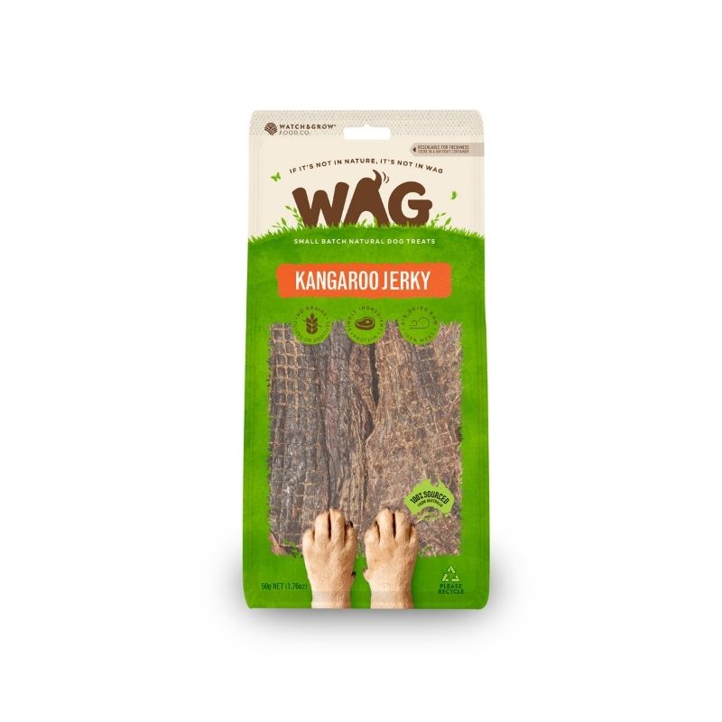 Premium Kangaroo Jerky for Dogs - 50g All-Natural High-Protein Dog Treats | Grain-Free & Healthy Chews for Training, Rewards & Dental Care