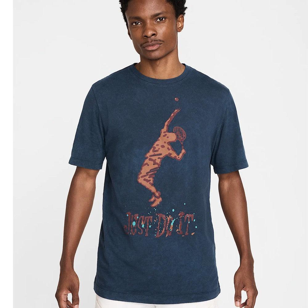 Nike Men's Court Serve Tee - Performance Tennis Shirt, Moisture-Wicking Fabric, Breathable & Comfortable - Armory Navy - Perfect for Tennis, Gym & Casual Wear