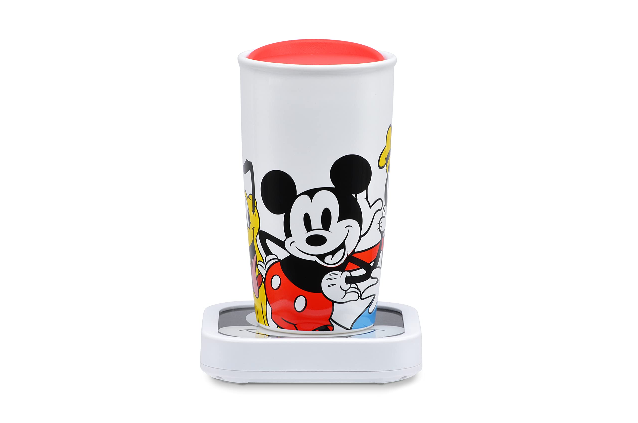 Disney Mickey & Friends 16oz Glass Top Mug Warmer with Included Mug - Perfect for Coffee, Tea & Hot Drinks at Home or Office