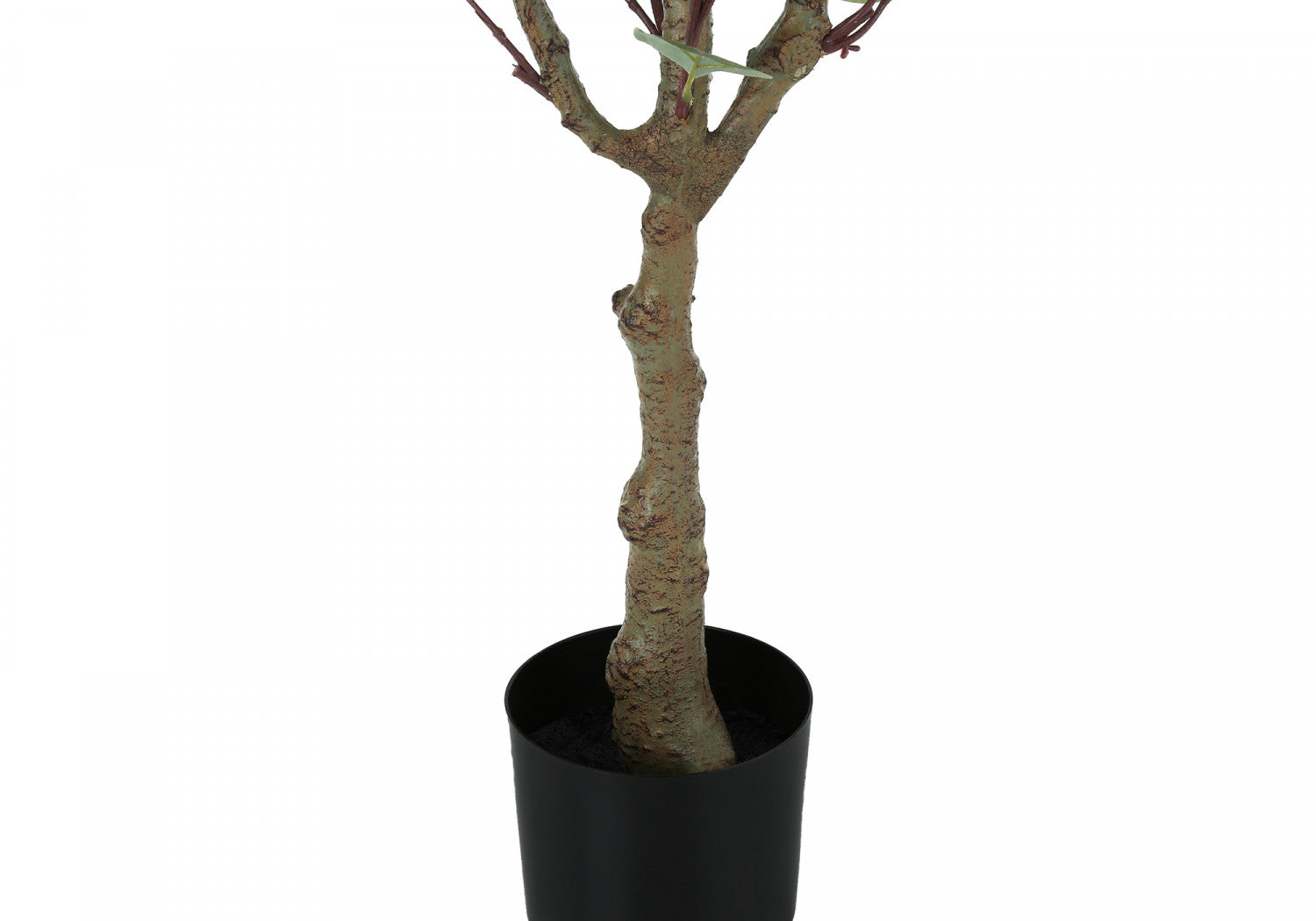 46 Inch Artificial Eucalyptus Tree in Black Pot - Realistic Fake Potted Plant for Home Office Decor Indoor Outdoor Use