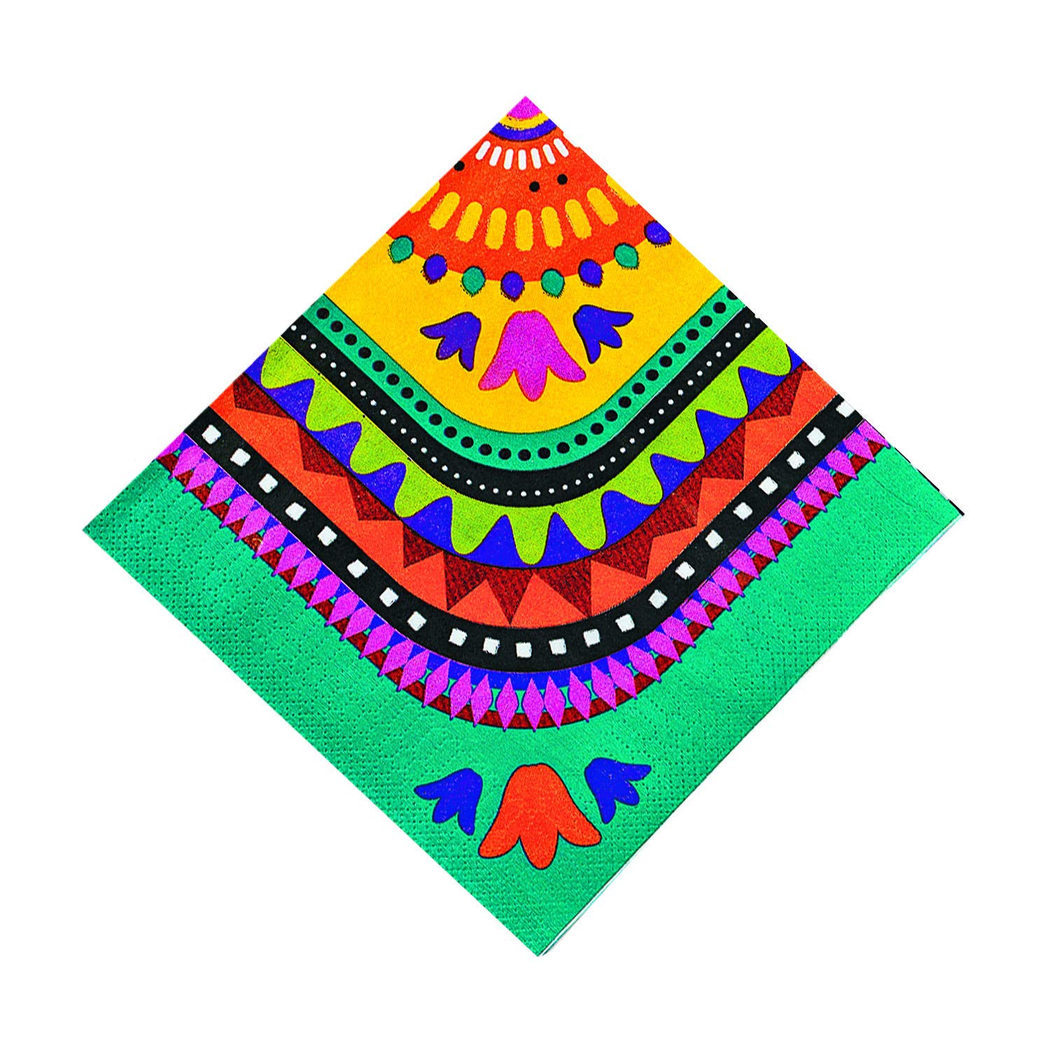Bright Fiesta Tableware Set for 50 Guests - 392-Piece Party Supplies & Decorations Kit - Perfect for Birthday, Wedding, and Holiday Celebrations