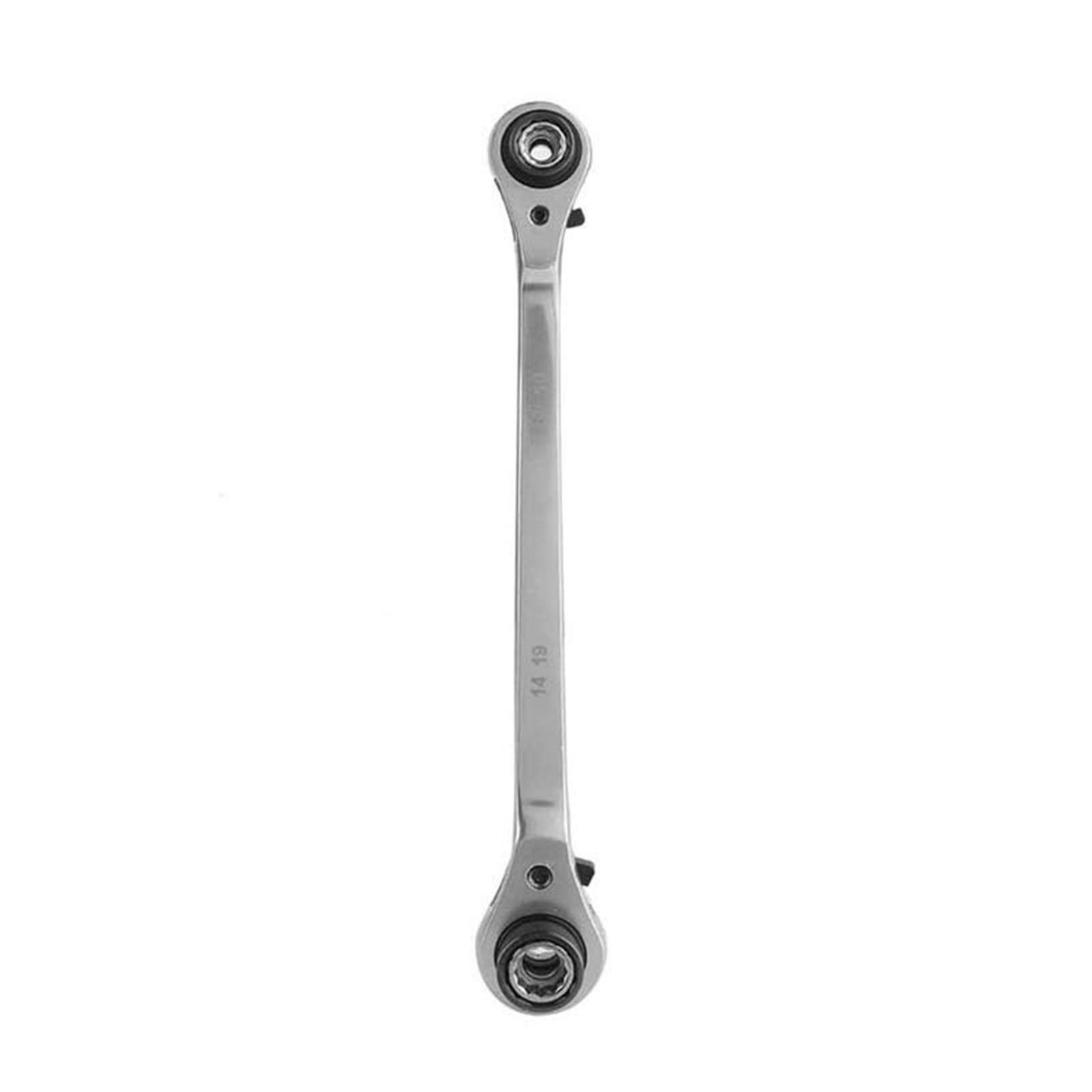 8-in-1 Flexible Head Ratchet Wrench Set (8-21mm) - 72 Teeth Ratchet & 12 Teeth Sleeve Spanner - Double-Headed Adjustable Car Repair Tool - Silver | Perfect for Automotive Maintenance, DIY Projects & Home Repairs