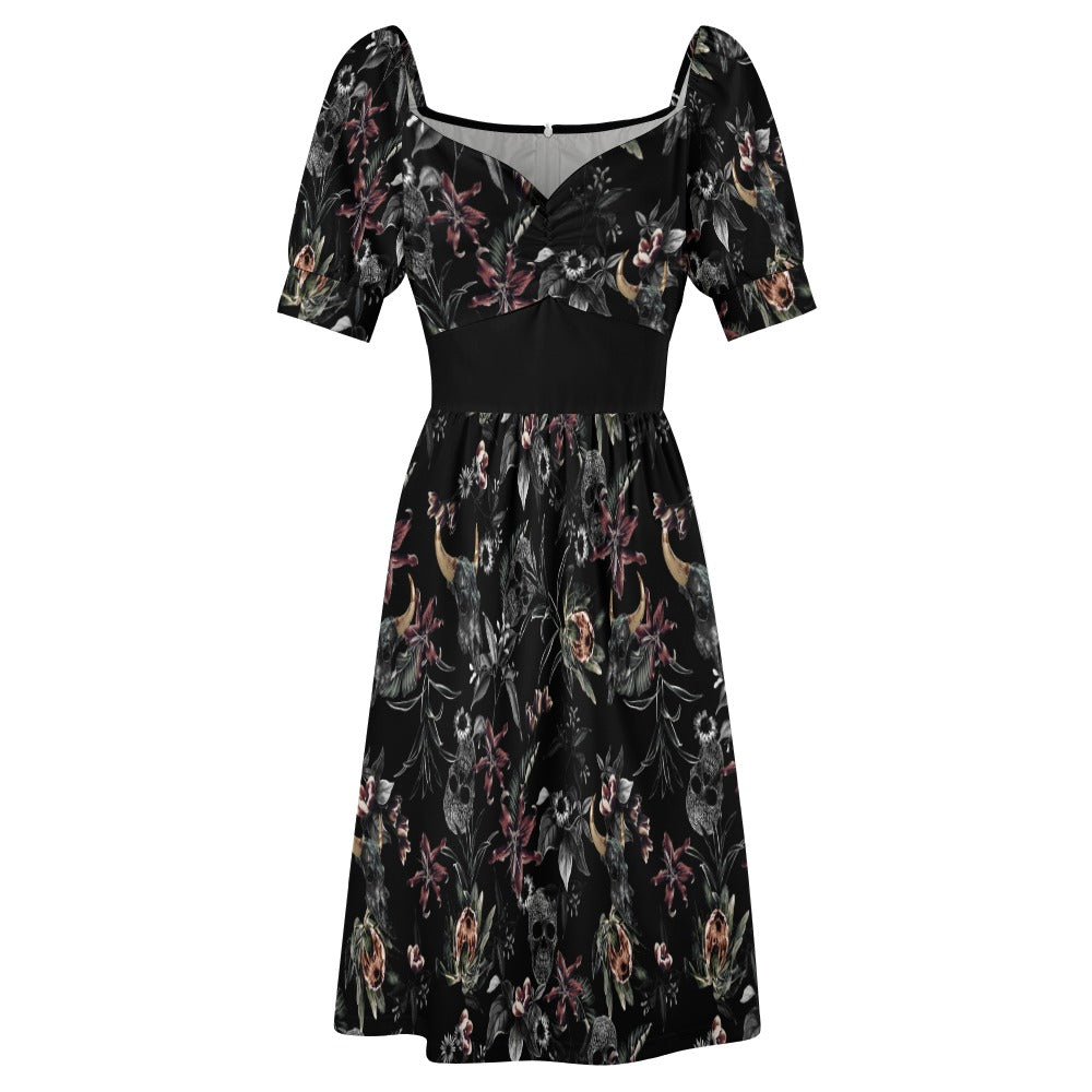 Gothic Sweetheart Dress for Women - Elegant Lace Vintage Gothic Dress for Parties, Halloween, Cosplay & Gothic Fashion