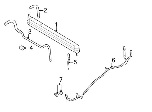 Ford AL3Z-7R081-D Automatic Transmission Oil Cooler Hose - Replacement Part for Ford Vehicles - Perfect for Transmission Maintenance & Repair