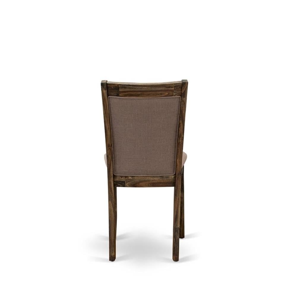 East West Furniture 5-Piece Kitchen Dining Set - 40x72 Inch Rectangle Table with X-Legs & 4 Linen Fabric Chairs, Multi-Color | Perfect for Small Spaces, Breakfast Nooks & Cozy Family Meals