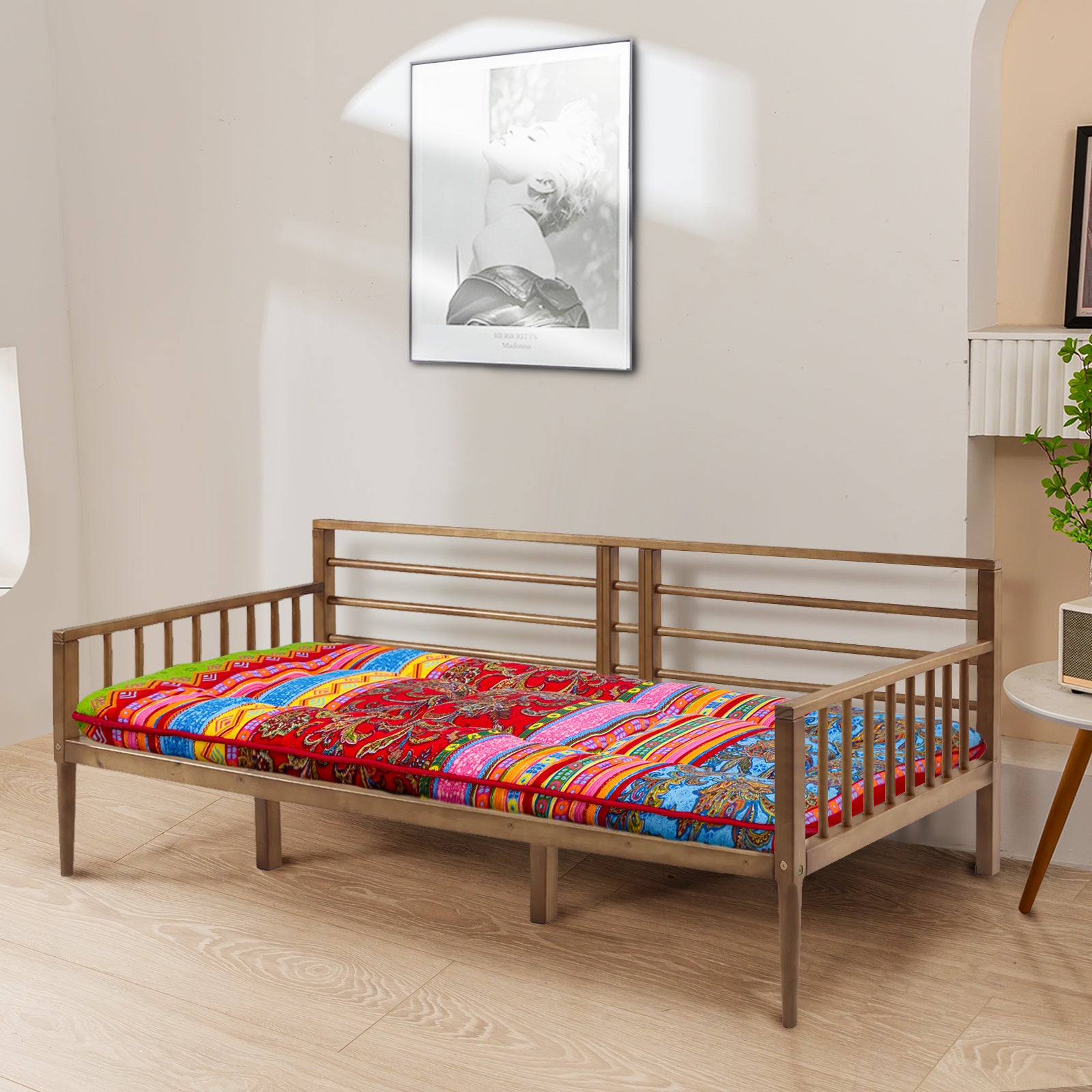MAXYOYO Japanese Style Cot Futon Mattress - Foldable Floor Mattress, Tatami Mat & Bohemian Bed for Guest Room, Yoga, Meditation & Camping