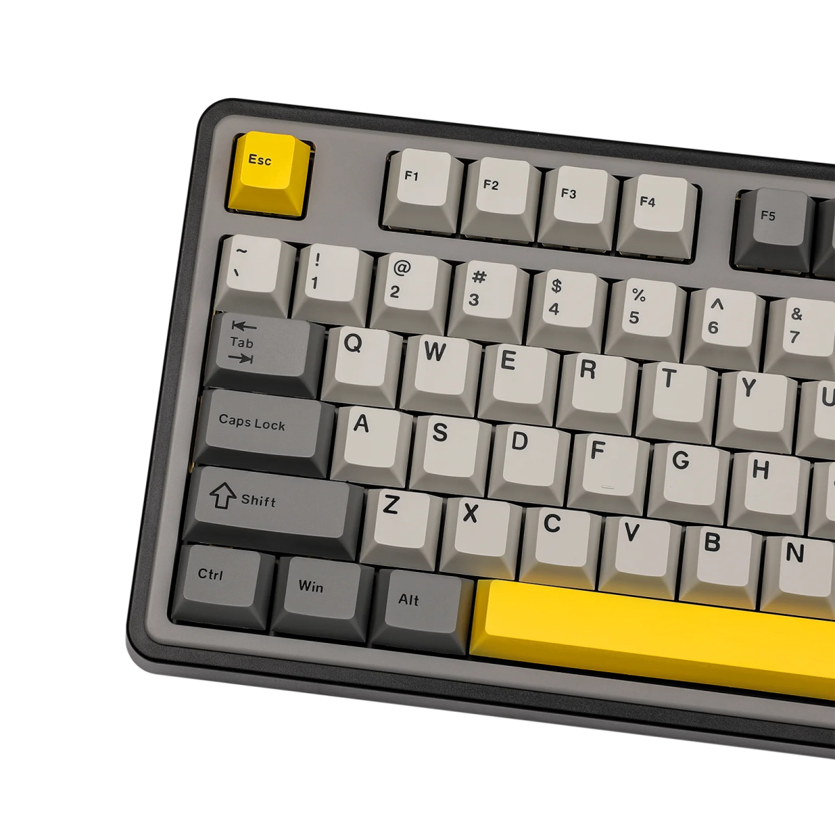 AJAZZ AK980 Mechanical Keyboard - RGB Backlit, Wired/Wireless, Maillard Switches, Black/Gray/Yellow - Perfect for Gaming, Typing & Office Work