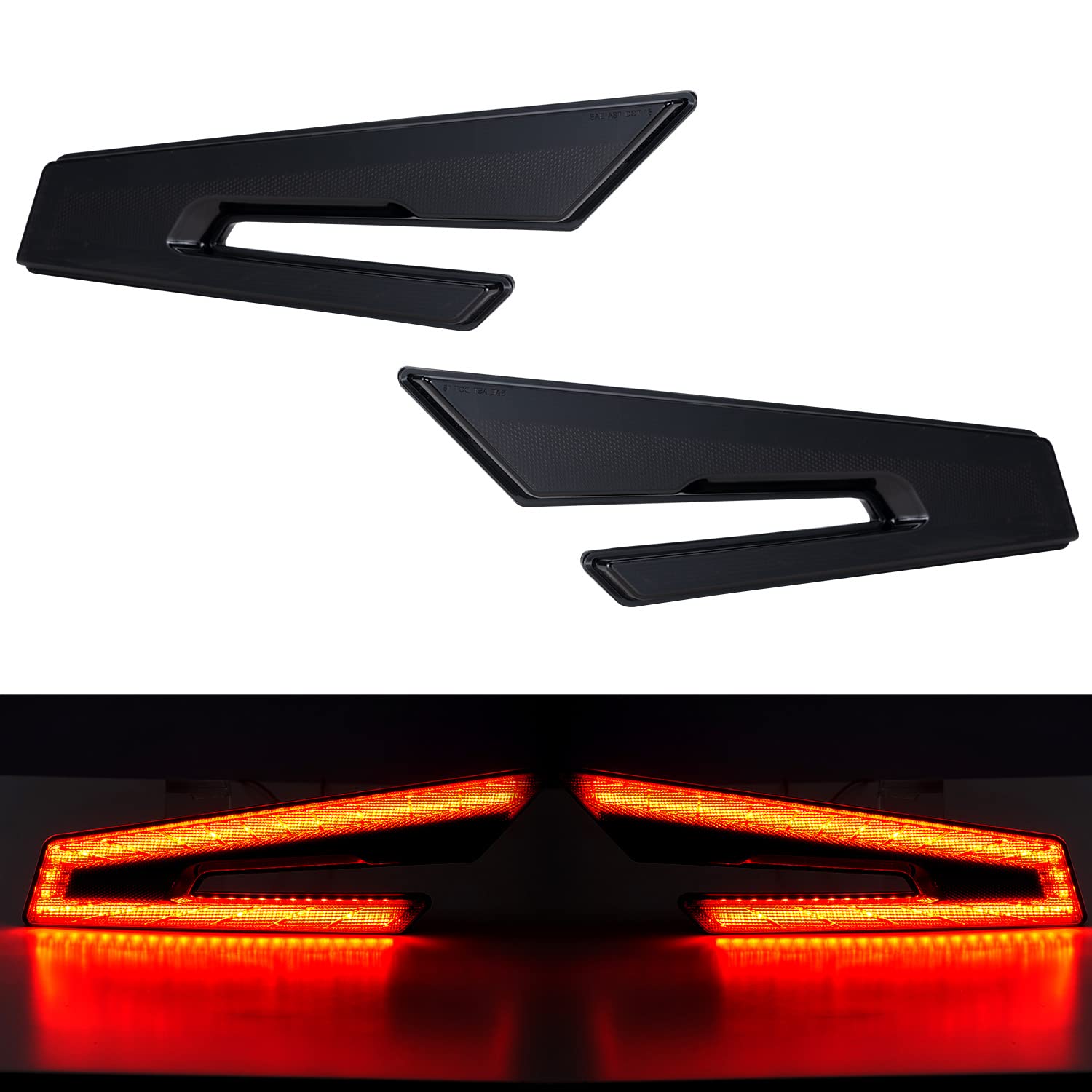 HAKA TOUGH LED Tail Lights for Polaris RZR PRO XP/XP4 (2020-2021) & RZR PRO R (2022) - Smoked Rear Brake Light Assembly, Durable Stop Lamps Kit Accessories | Perfect for Off-Road Adventures, Night Riding & Enhanced Safety
