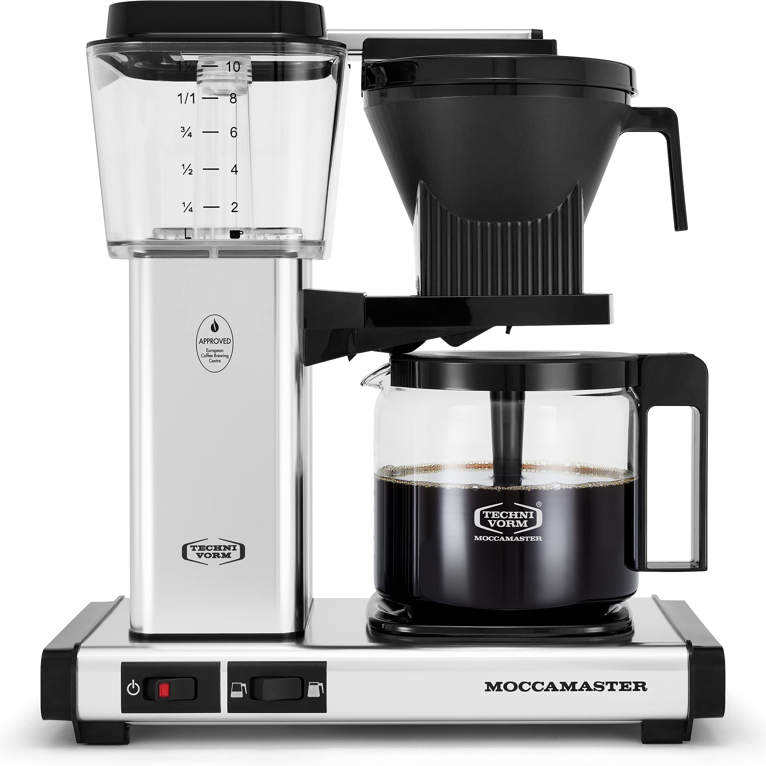 Technivorm Moccamaster 49520 KM5 Burr Coffee Grinder & 53941 KBGV Select 10-Cup Coffee Maker Set - Polished Silver - 40oz (1.25L) Capacity - Perfect for Home, Office & Coffee Shops