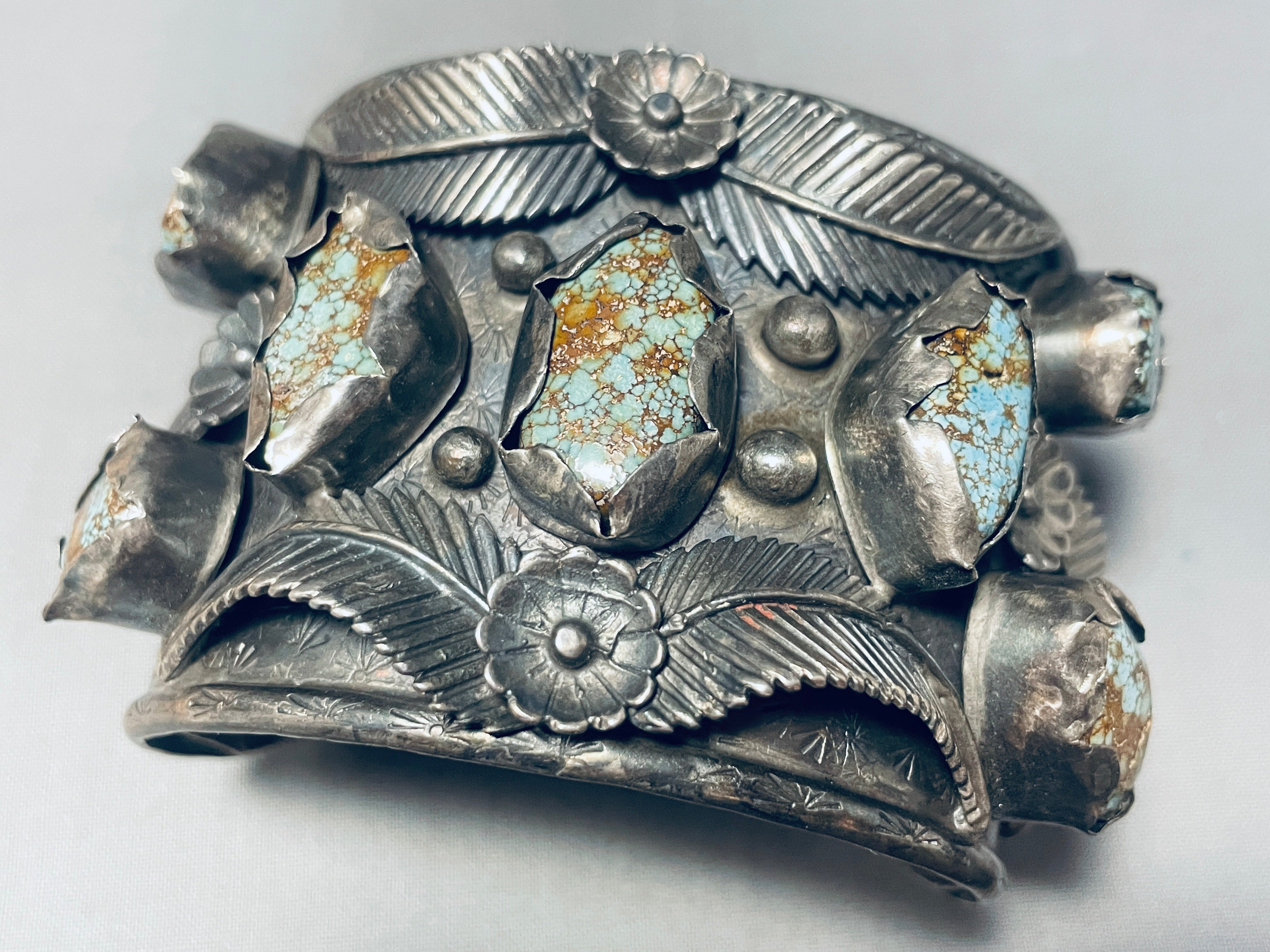 147g Vintage Navajo Turquoise Sterling Silver Bracelet - Authentic Native American Jewelry for Women, Handmade Southwest Style, Perfect for Boho Fashion & Gift Giving