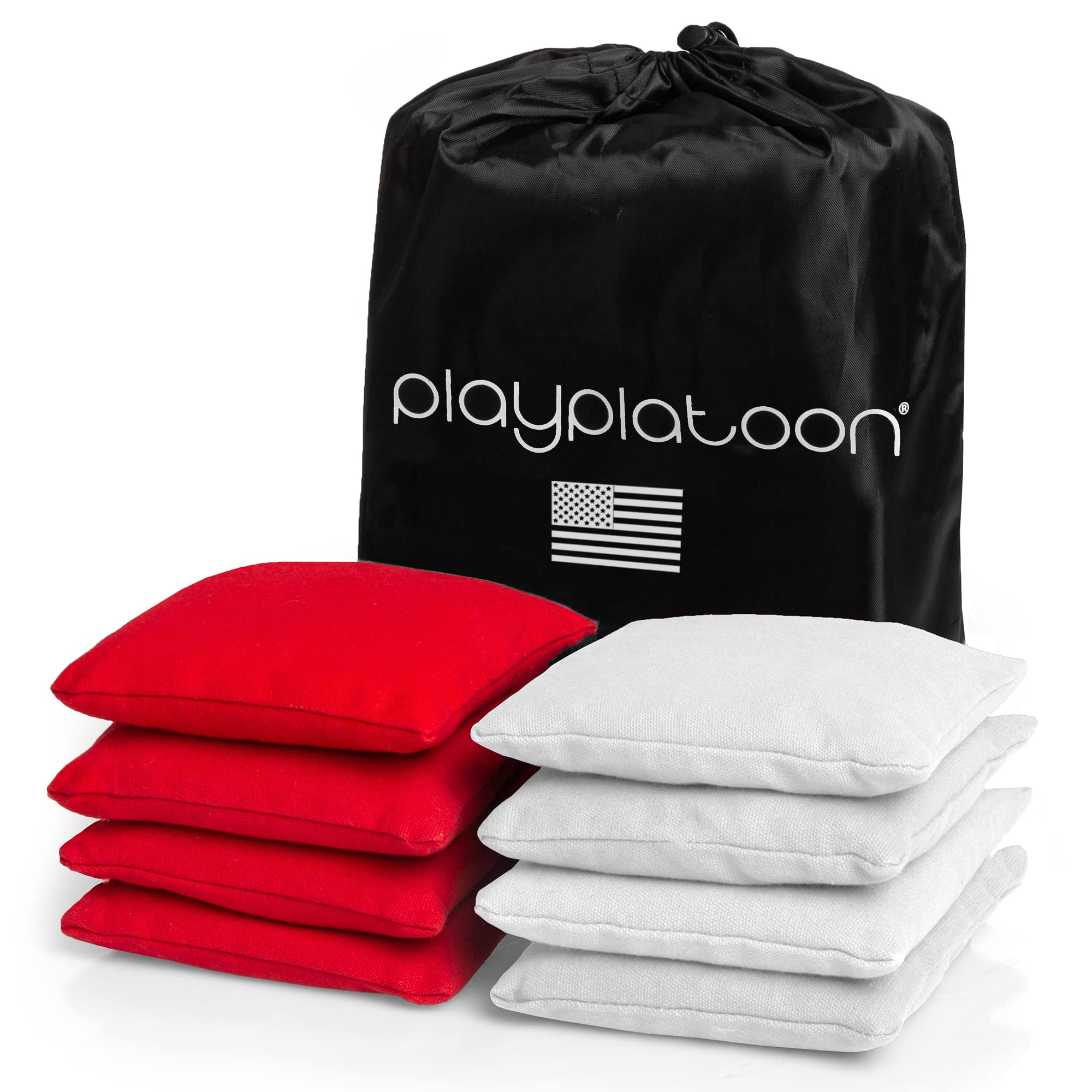 Premium Weather-Resistant Duckcloth Cornhole Bags - Set of 8 Regulation Size & Weight Bean Bags for Outdoor Cornhole Game - Perfect for Backyard Parties, Tailgating, and Beach Fun