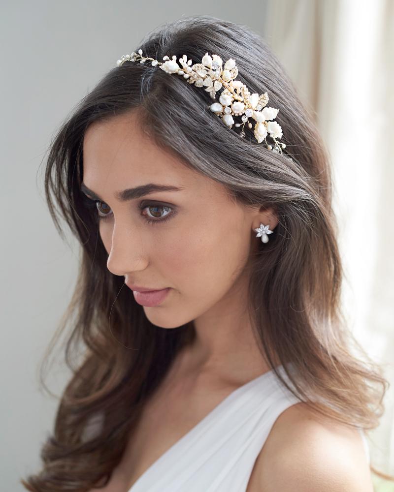 Leona Bridal Hair Vine - Elegant Crystal Wedding Headpiece for Brides, Bridesmaids & Prom - Perfect for Weddings, Formal Events & Special Occasions