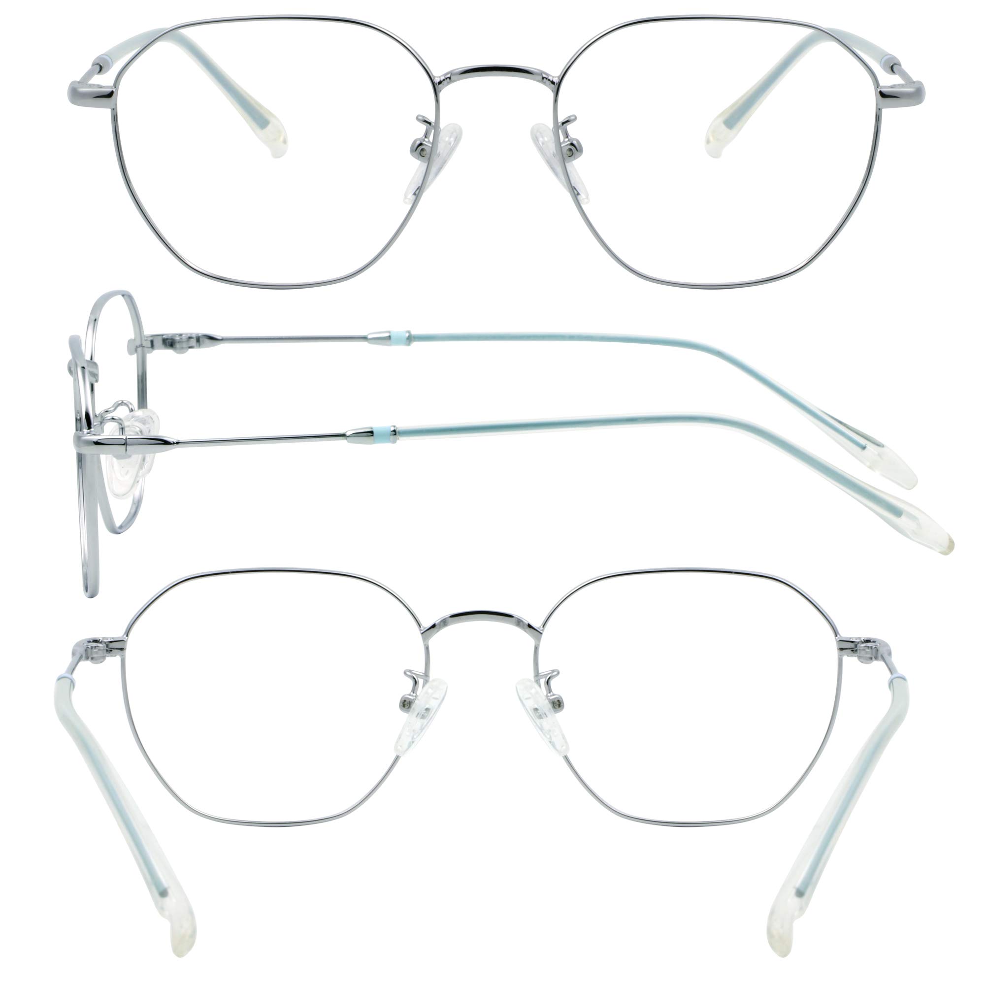 VisionGlobal Blue Light Blocking Glasses for Computer, Reading & Gaming - Anti Eye Strain Glasses for Men & Women - Perfect for Office Work, Online Classes & Nighttime Screen Use
