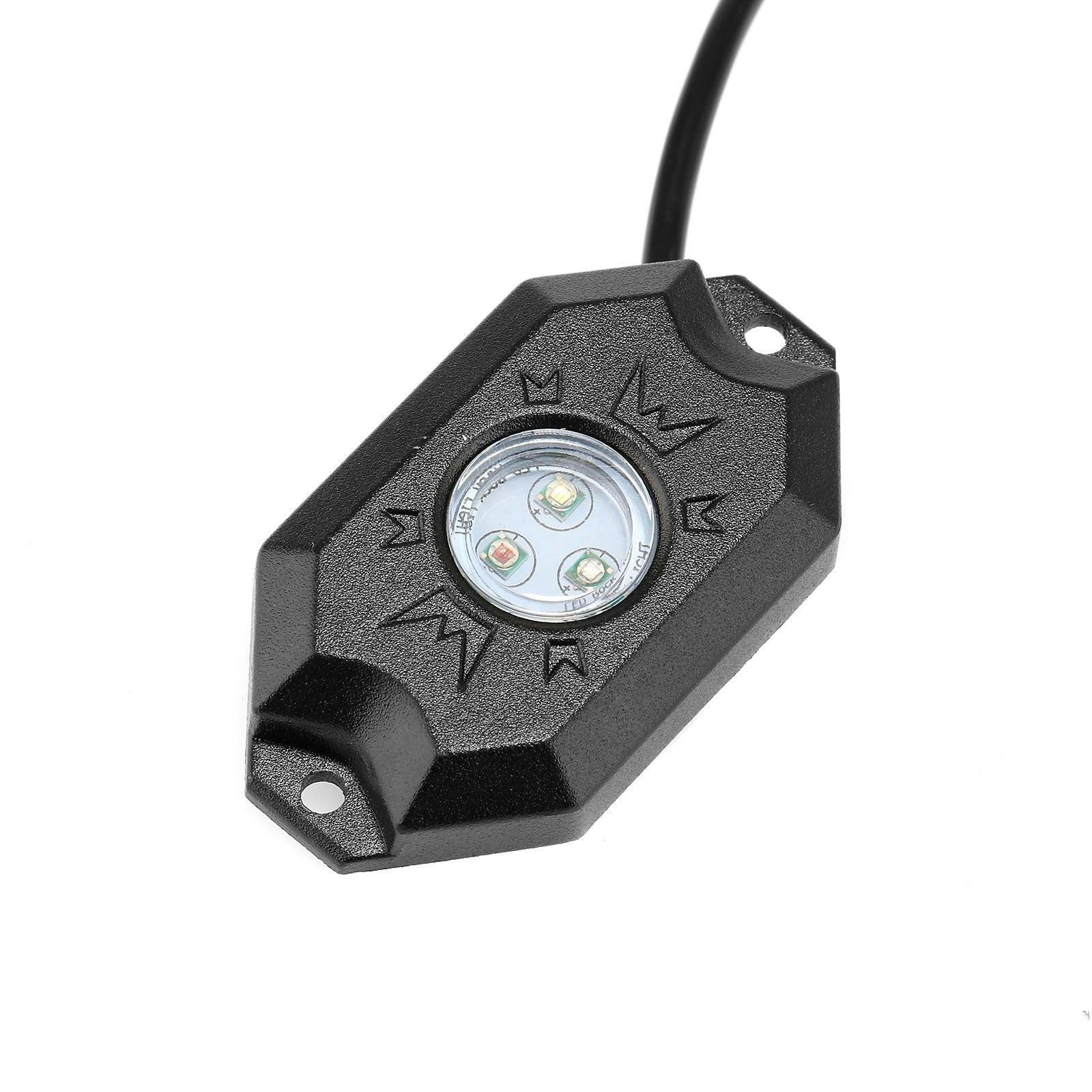 RGB LED Rock Light Kit with Bluetooth Controller - Waterproof Off-Road Lighting for ATV, UTV, Jeep & Trucks - Perfect for Night Rides, Car Shows & Off-Road Adventures
