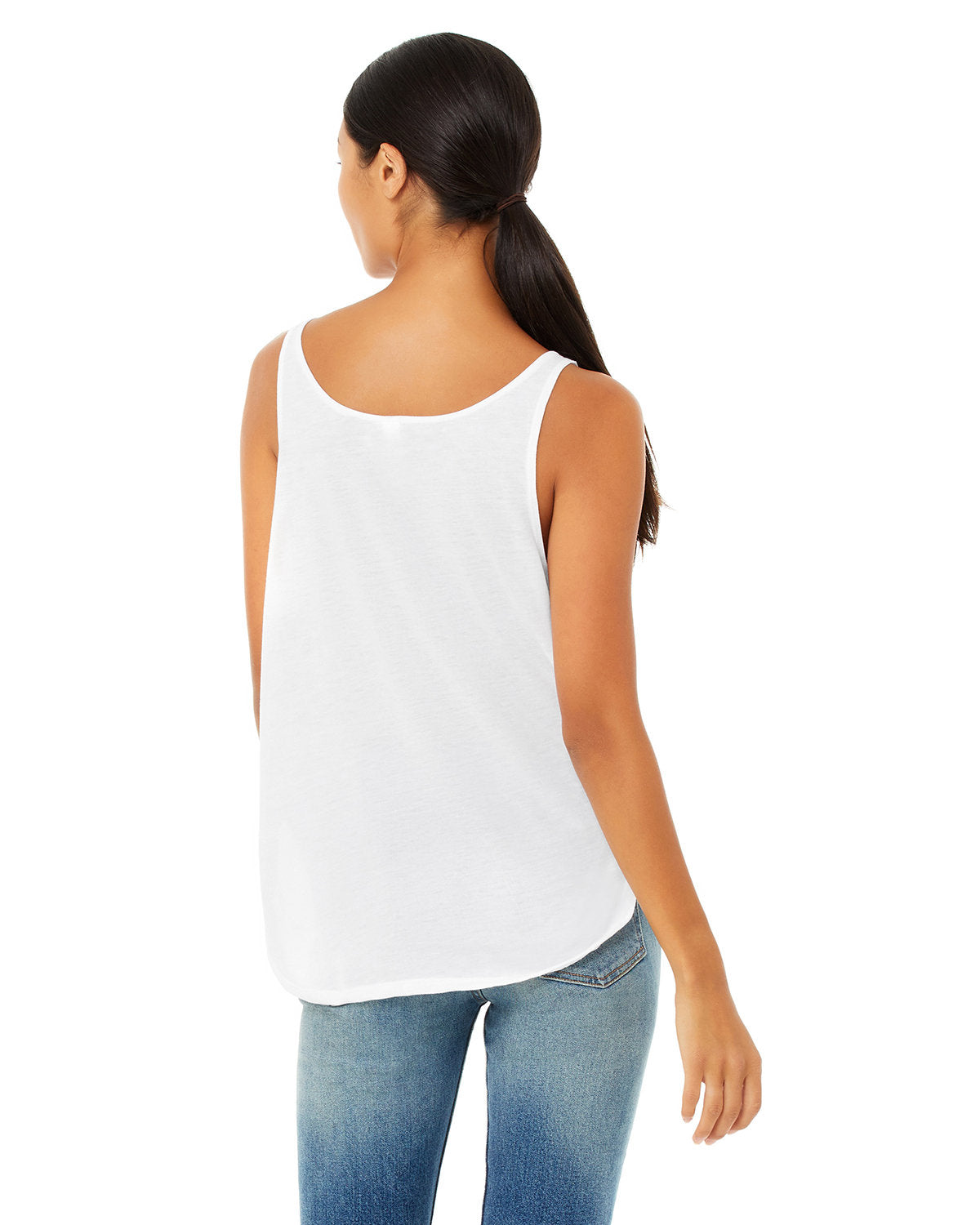 Bella + Canvas B8802 Women's Flowy Side Slit Tank Top - Soft & Breathable Casual Tee for Summer, Yoga, and Beach Wear