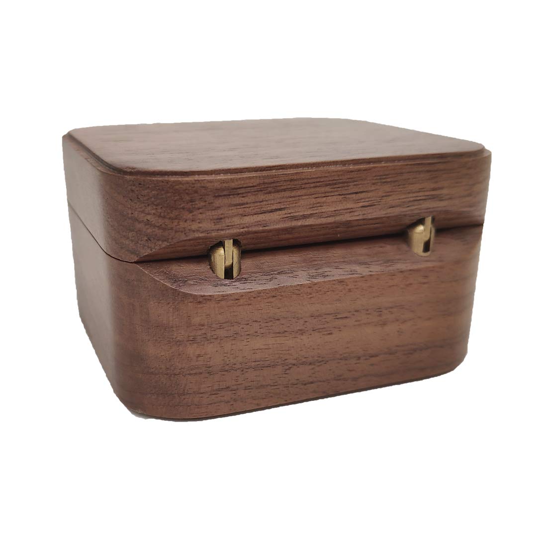 Gbrand Fly Me to The Moon Natural Walnut Wood Music Box - Hand Crank Mini Musical Gift Box for Anniversaries, Weddings & Home Decor