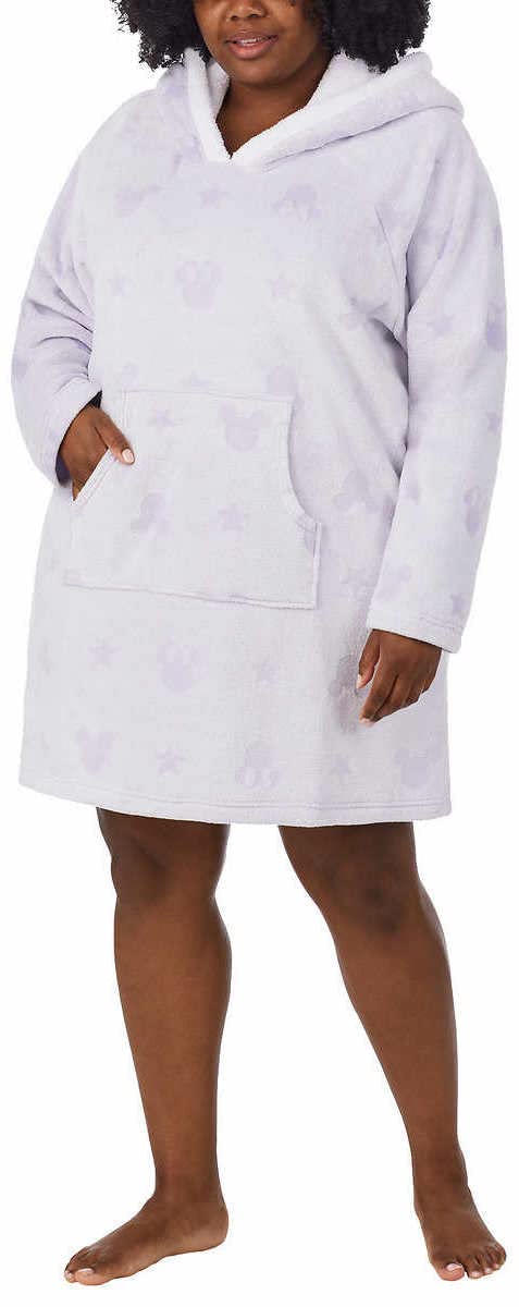 Disney Women's Minnie Mouse Fleece Lounge Hoodie - Cozy Pullover Sweatshirt for Home, Casual Wear & Disney Fans | Soft Winter Comfort Outfit