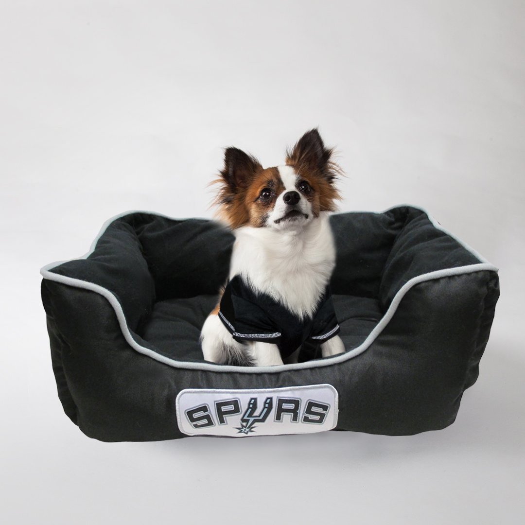 NBA San Antonio Spurs Dog Cuddle Bed - Comfortable Pet Bed with Embroidered Team Name & Logo - Perfect for Spurs Fans' Pets at Home or Game Day