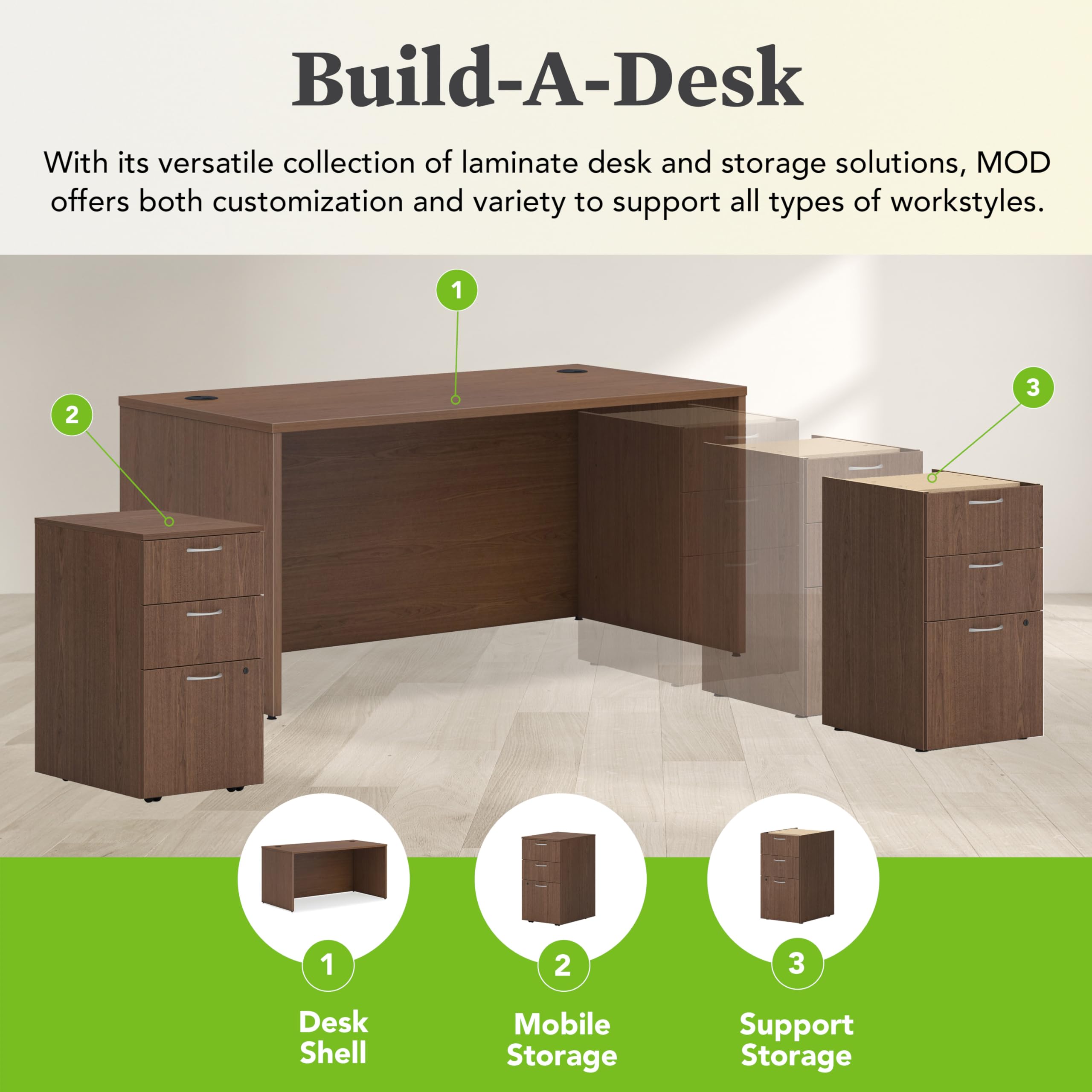 HON Mod Desk Shell 60