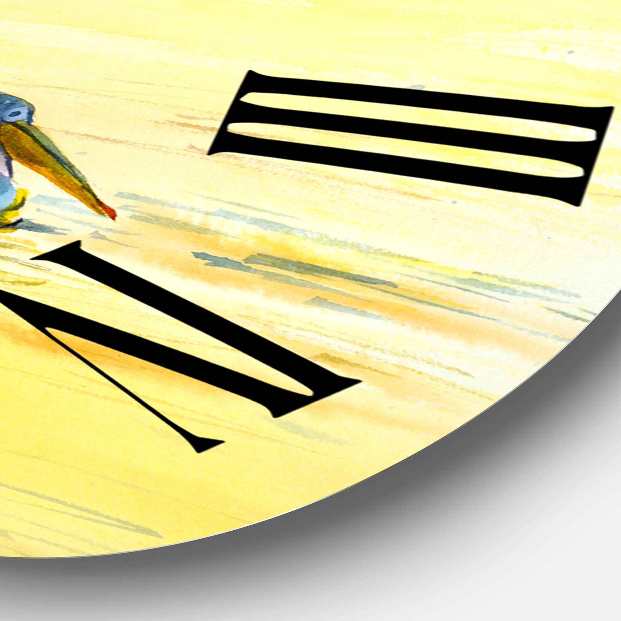 Farmhouse Wall Clock 'Pelicans On The Yellow River' - Large Animal-Themed Clock for Bedroom, Living Room, and Kitchen Decor