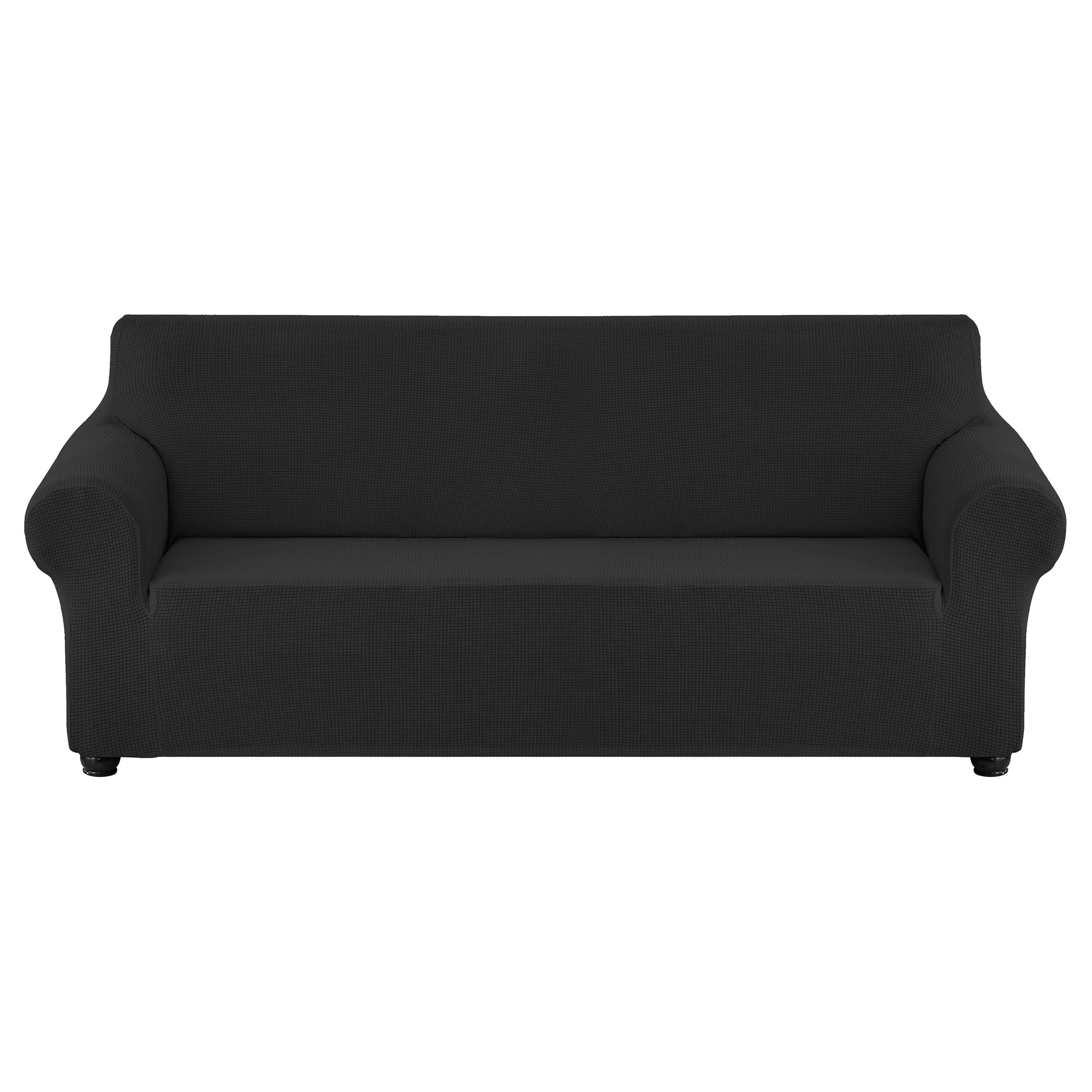 Waterproof Stretch Sofa Slipcover - Soft Elastic Furniture Protector for Couch, Kids & Pets - Black Large Size | Perfect for Living Room, Family Gatherings & Pet-Friendly Homes