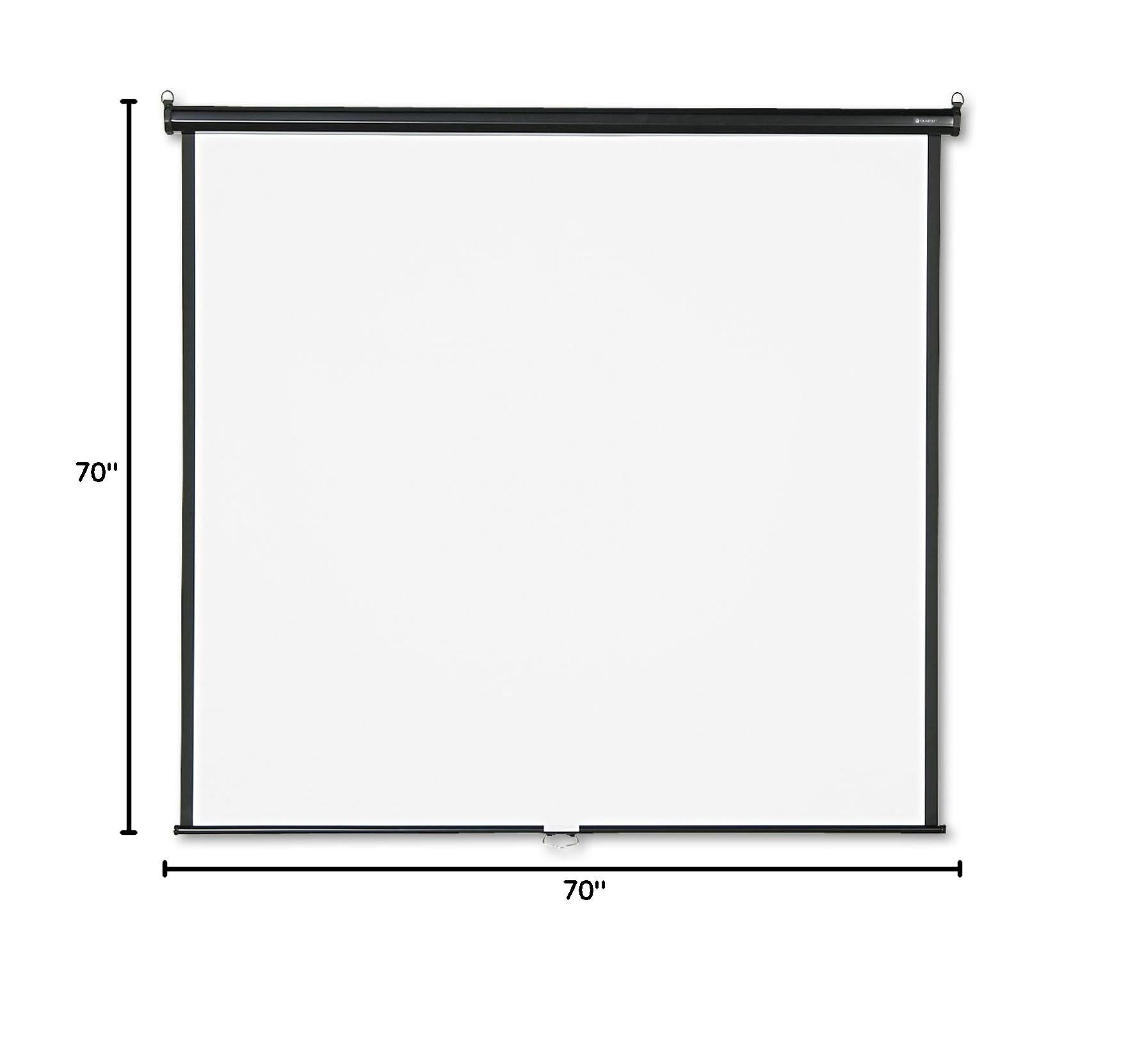 Quartet 670S 70x70 Inch Wall and Ceiling Projection Screen - Premium White Matte Surface for Home Theater, Office Presentations & Classroom Use