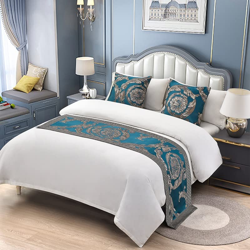 Luxury Jacquard Bed Runner Scarf - Soft Bedspread Protector, Elegant Bed Flag & Decorative Throw Blanket for Home Bedding (Color: 9, Size: Cushion Cover*1) - Perfect for Master Bedroom Decor, Guest Room Accent & Hotel Style Makeover