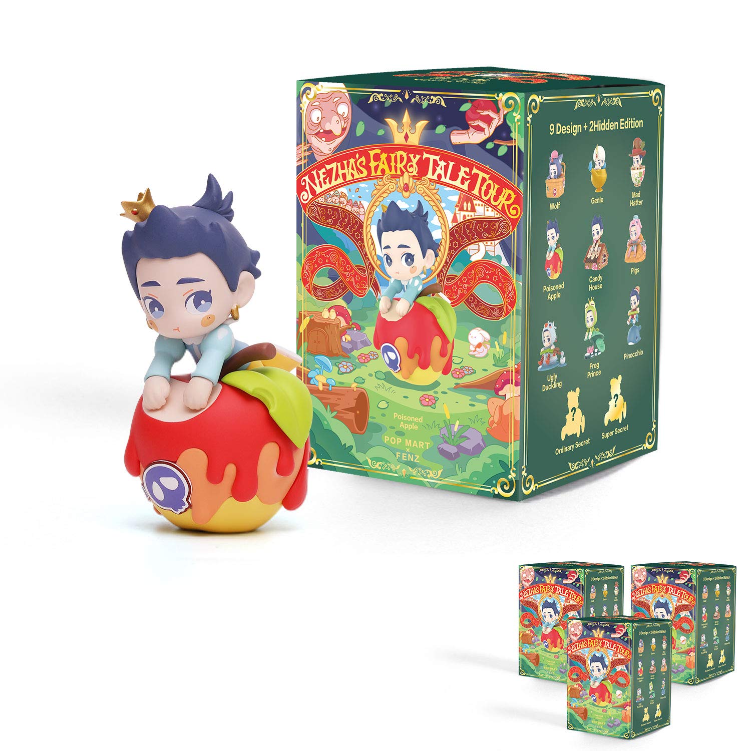 POP MART Nezha's Fairy Tale Tour Series - 3-Pack Zodiac Art Toy Figures Collection (Cute Kawaii Vinyl Toys) - Perfect for Home Decoration, Office Display & Anime Gift Giving