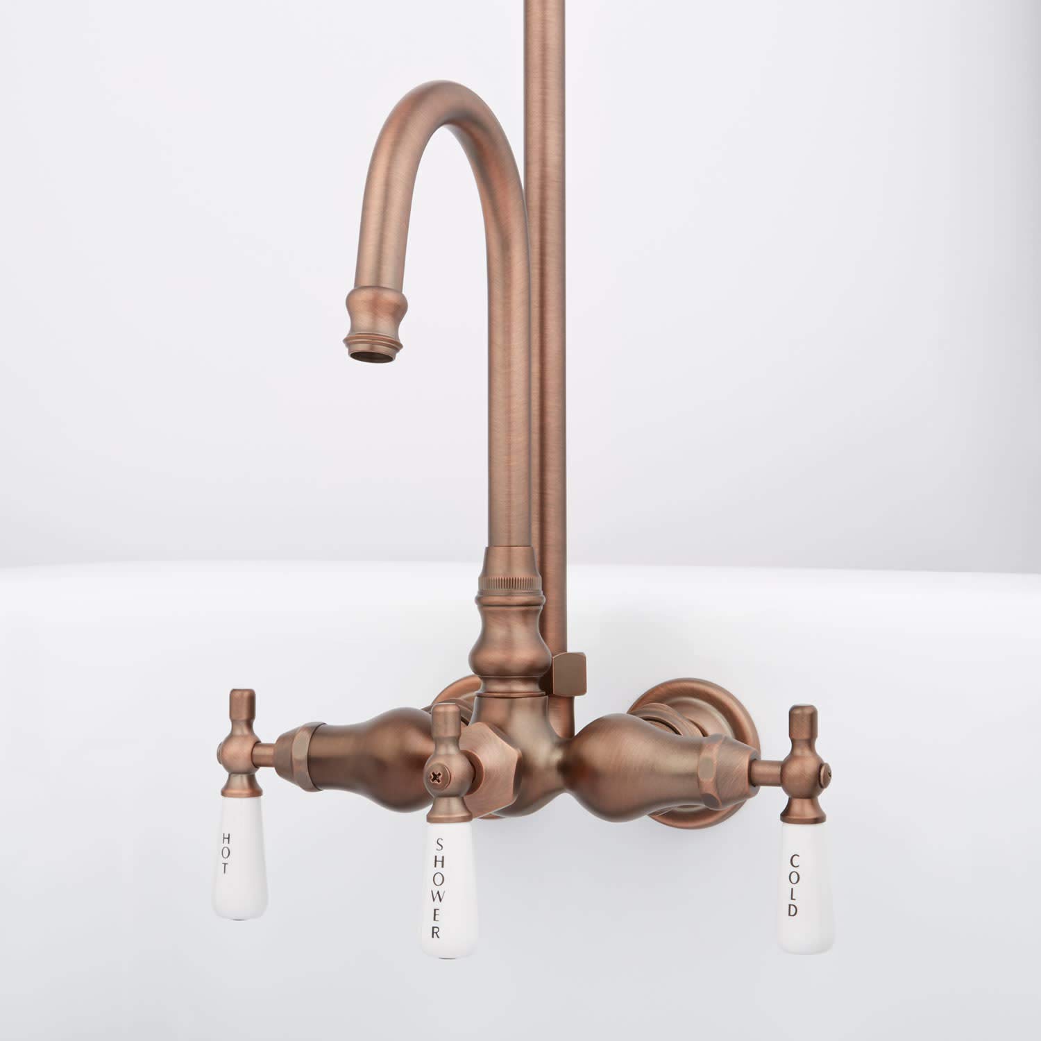 Signature Hardware 267828 Wall Mounted Clawfoot Tub Filler Faucet - Oil Rubbed Bronze Finish - No Valve Included - Perfect for Vintage Bathroom Renovations and Freestanding Bathtub Installations