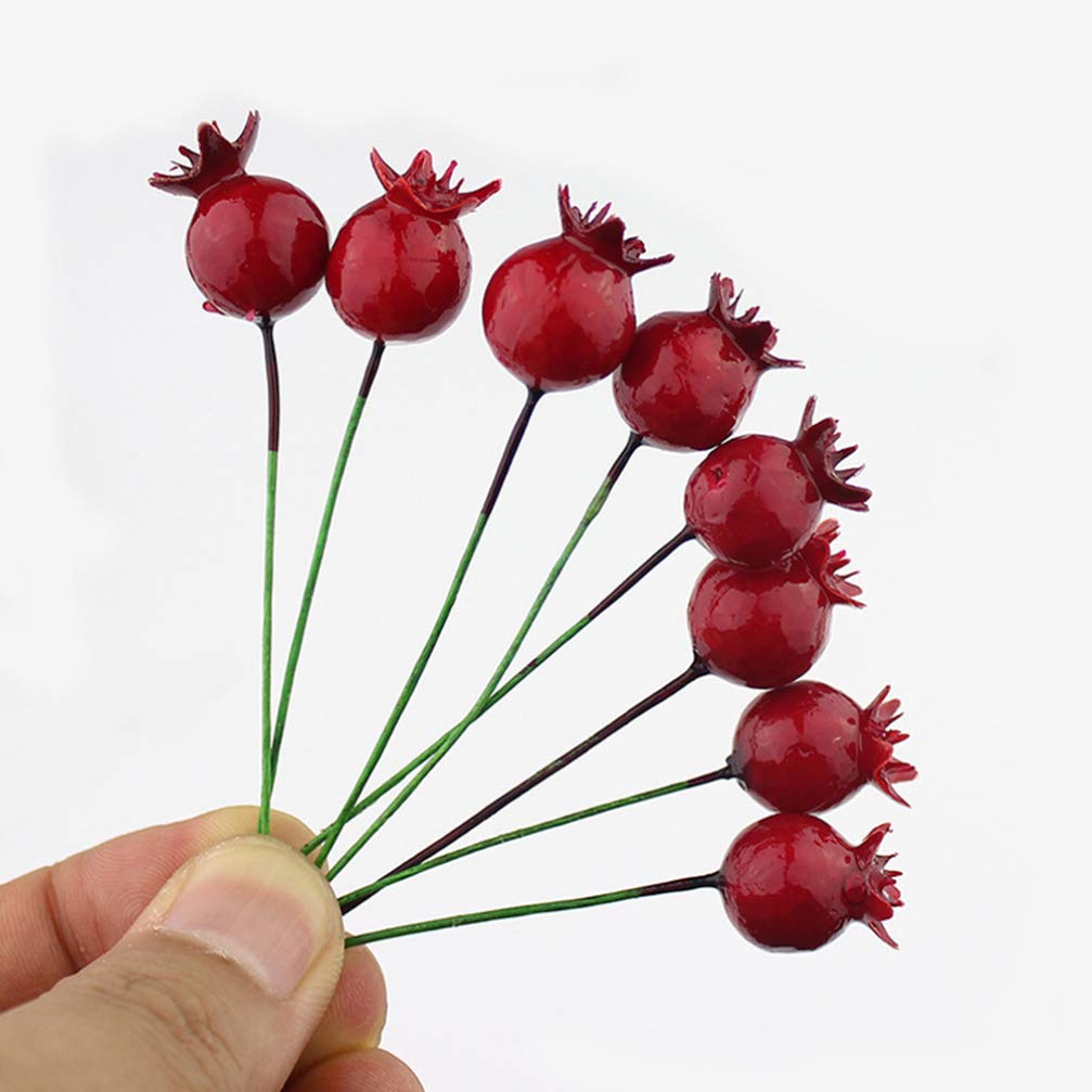 50pcs Miniature Dollhouse Fruit Tree Decorations - Panda Cake Toppers, Bonsai Berries & Christmas Branches for DIY Crafts, Fairy Gardens, and Holiday Decor