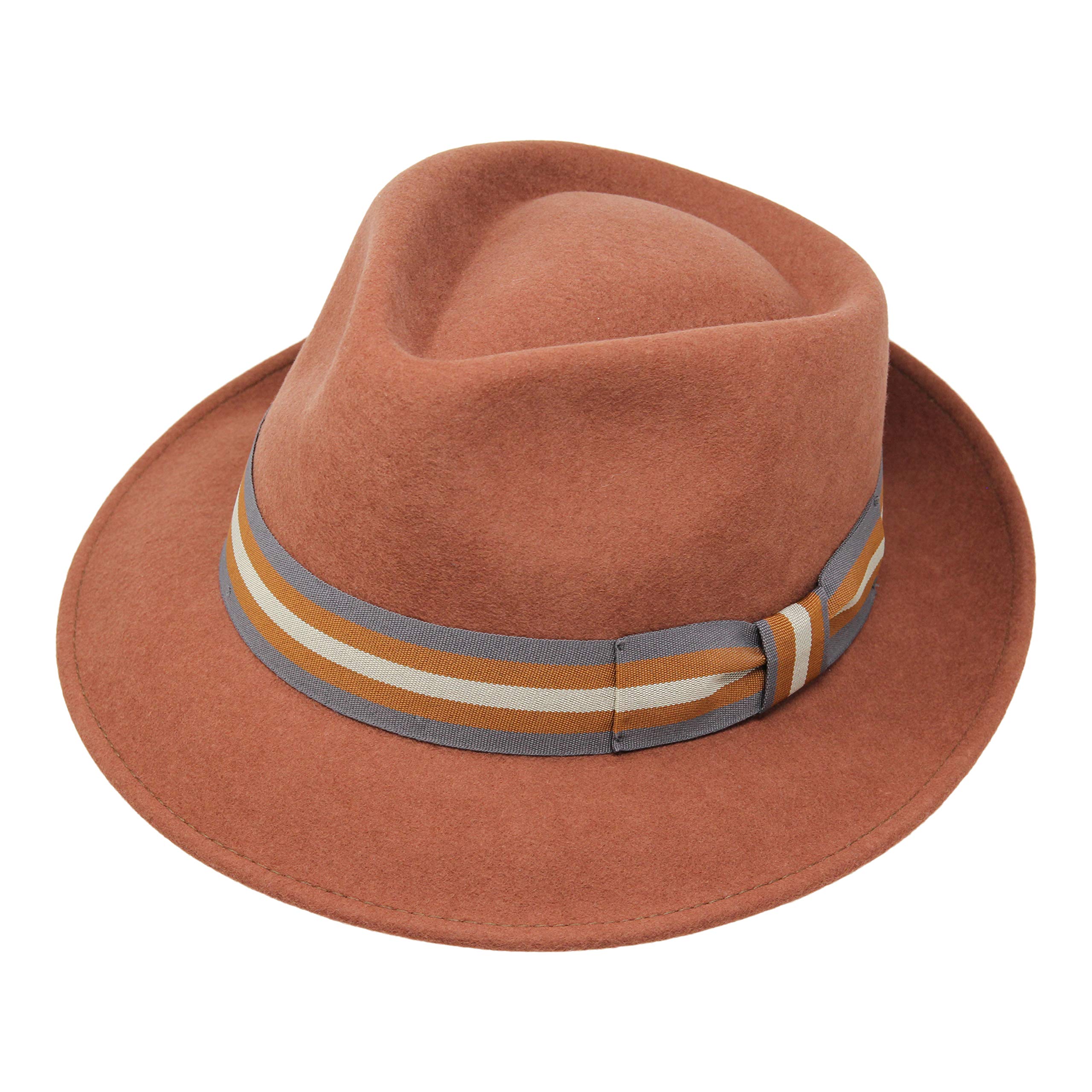 Premium Doyle - Teardrop Fedora Hat for Men & Women - 100% Wool Felt Crushable Travel Hat - Water Resistant & Packable - Vintage Style Outdoor & Urban Fashion Accessory for Travel, Hiking & Daily Wear