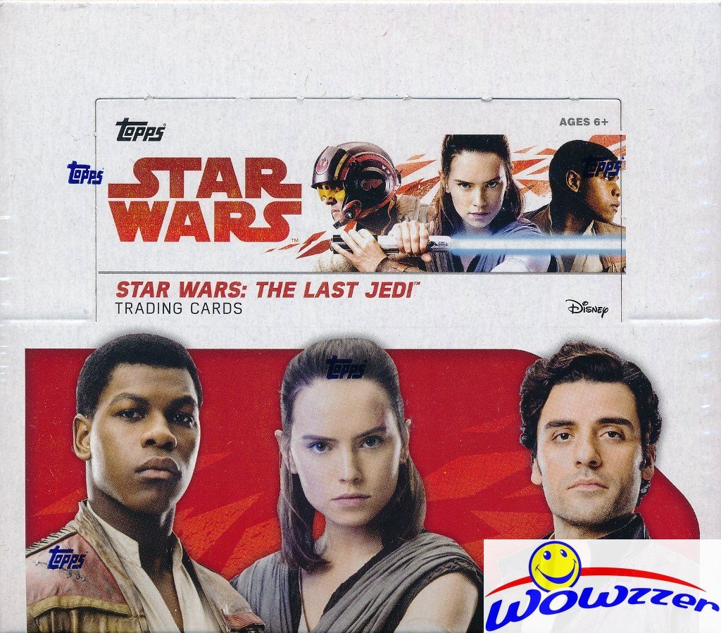 2017 Topps Star Wars The Last Jedi Factory Sealed Retail Trading Card Box - 24 Packs, 144 Cards with Parallels & Inserts | Collectible Autographs, Sketch Cards & Relics | Perfect for Star Wars Fans & Card Collectors | Great Gift for Birthday, Christmas & Special Occasions