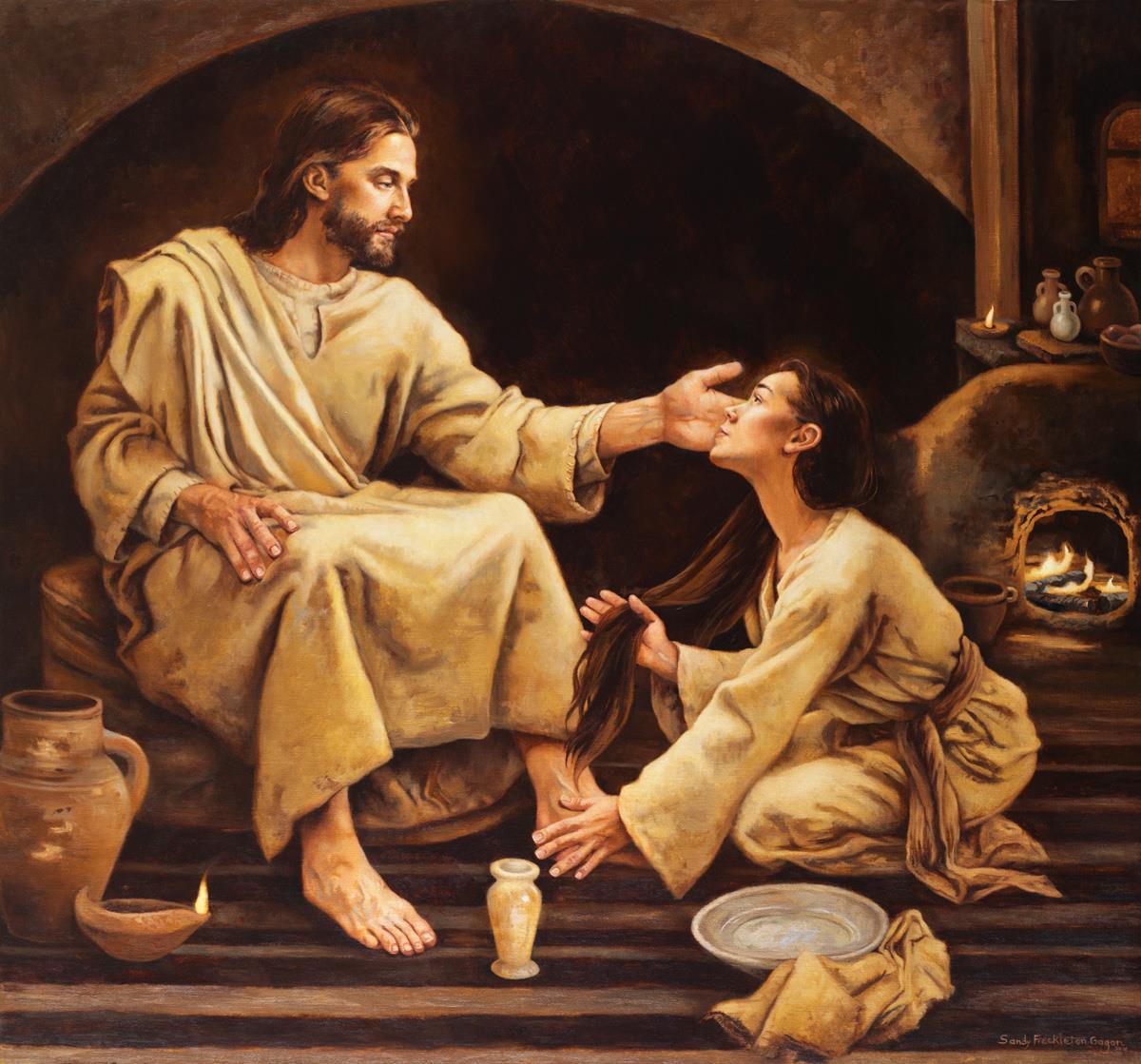 Because He First Loved Us - Inspirational Christian Wall Art for Home & Church Decor - Perfect for Living Room, Bedroom, or Sunday School