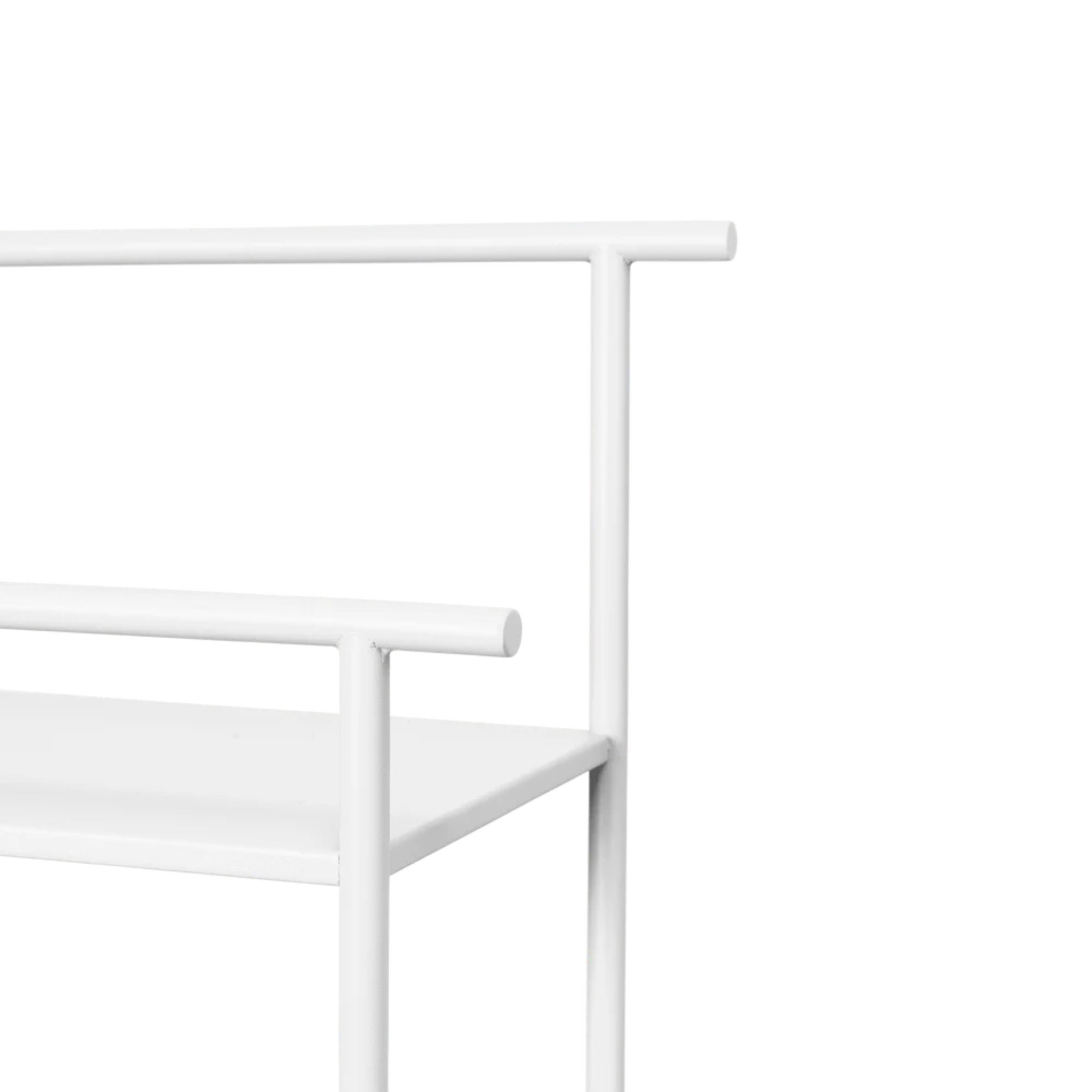 FERM LIVING Dora Wall Shelf - Modern White Wooden Floating Shelf for Living Room, Bedroom & Office Decor - Stylish Storage Solution for Books, Plants & Home Accessories