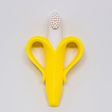 Baby Banana Infant Toothbrush - Soft Bristle Teething Toothbrush for Babies 0-24 Months, BPA-Free & Easy to Hold - Perfect for Soothing Sore Gums & Early Dental Care