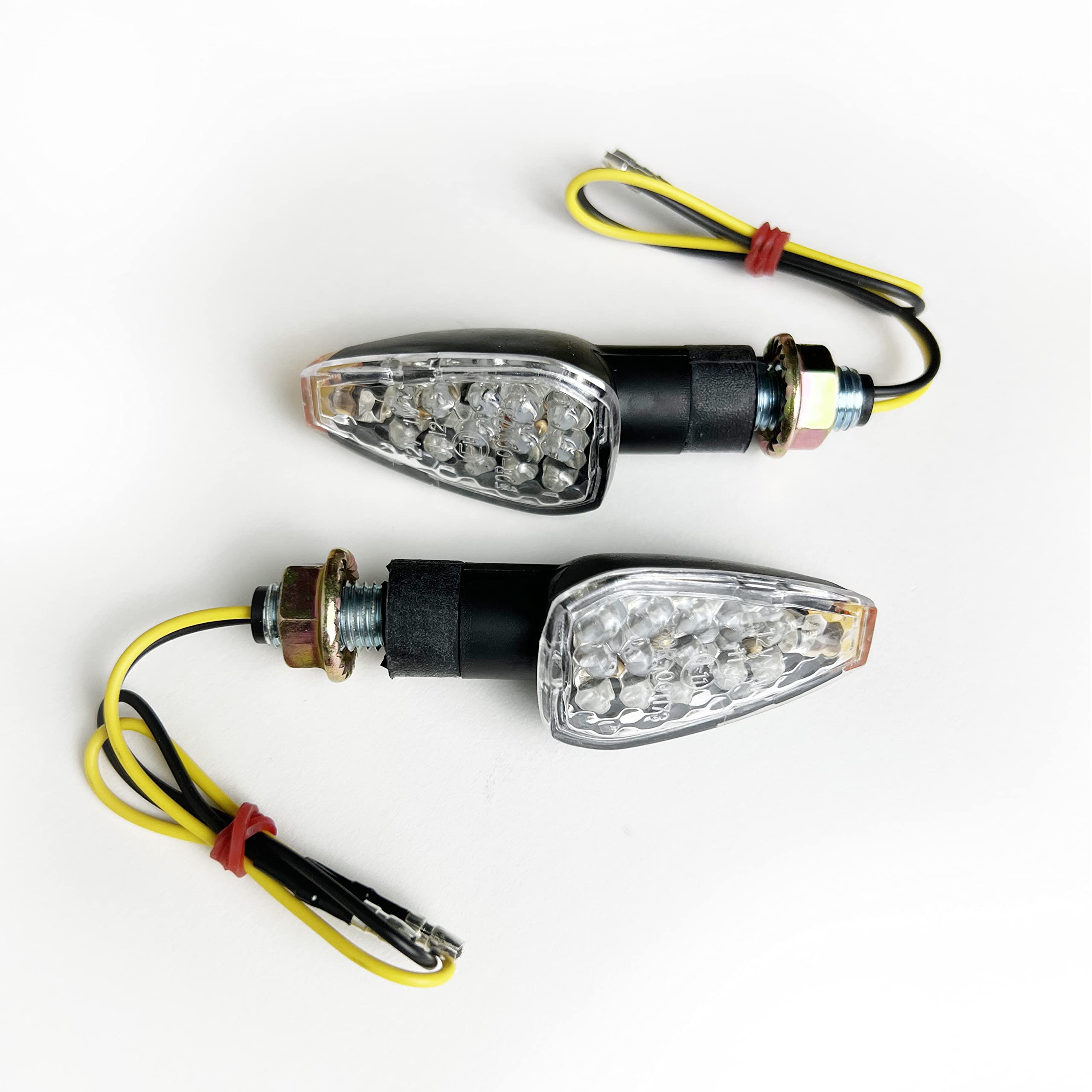Krator Mini Custom LED Turn Signal Indicator Lights for Ducati Regolarita 125 & Ala Rossa 350 - Bright Safety Lights for Motorcycle, Scooter, and Bike Night Riding
