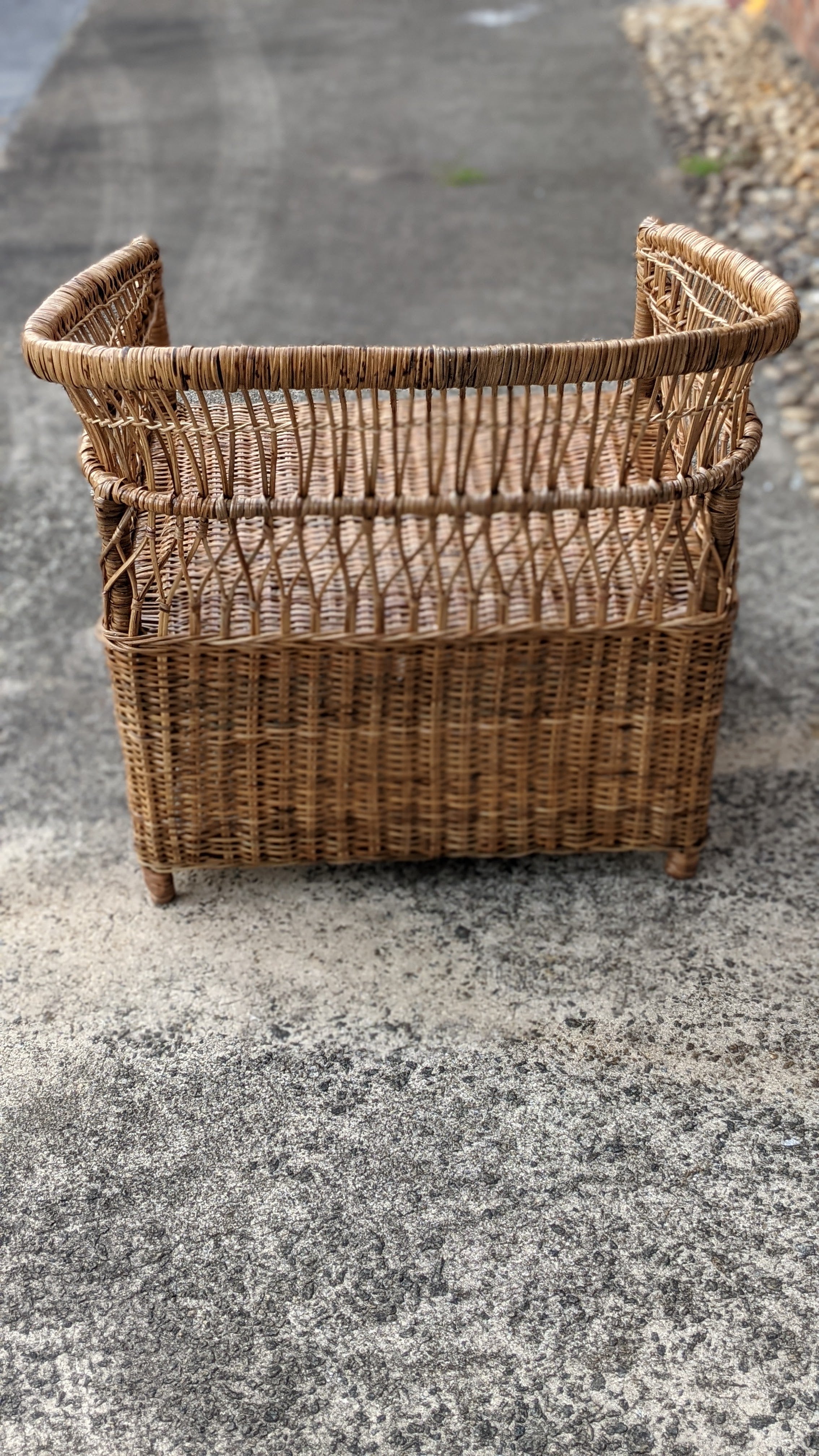 Handwoven Mfumu Exotic African Malawi Cane Chair - Natural Rattan Lounge Chair for Patio, Living Room & Boho Decor - Perfect for Indoor/Outdoor Relaxation & Tropical Home Styling