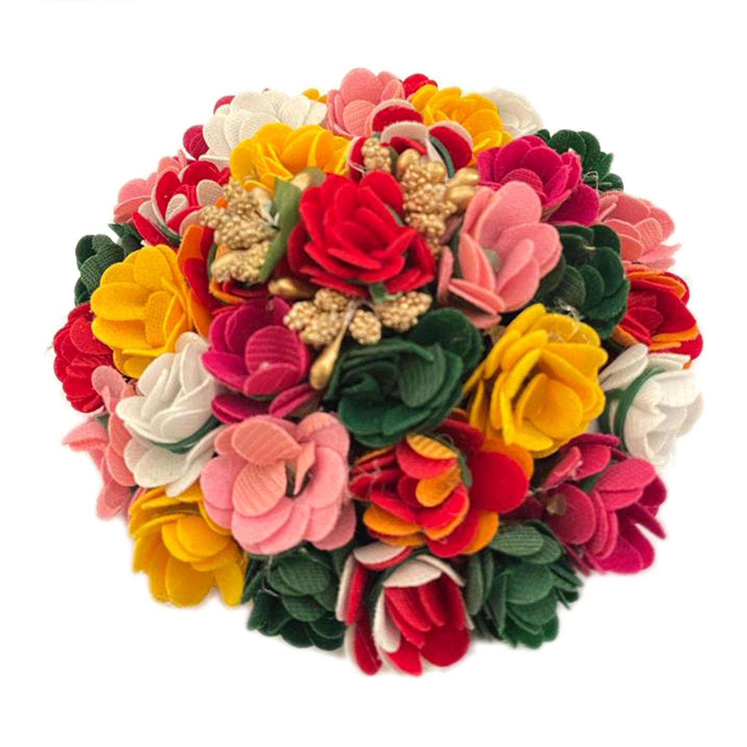 GuruEmbelish Artificial Flower Hair Bun Gajra - Bridal Hair Accessories for Women & Girls (Pack of 1, Multi-Color) - Perfect for Weddings, Parties & Special Occasions