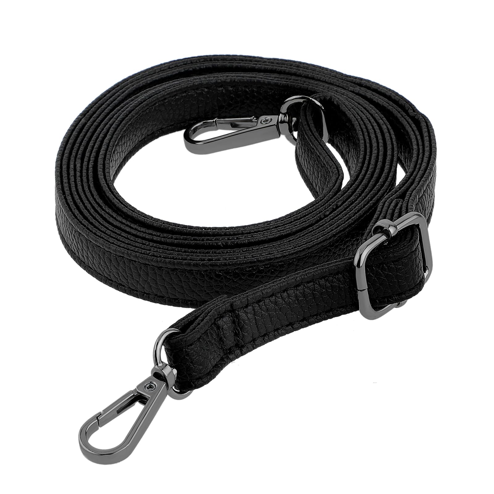 Adjustable Leather Purse Strap Replacement 33.4-59 Inch - Black Crossbody Bag Strap for Handbags | Perfect for Everyday Use, Travel & Fashion Accessories